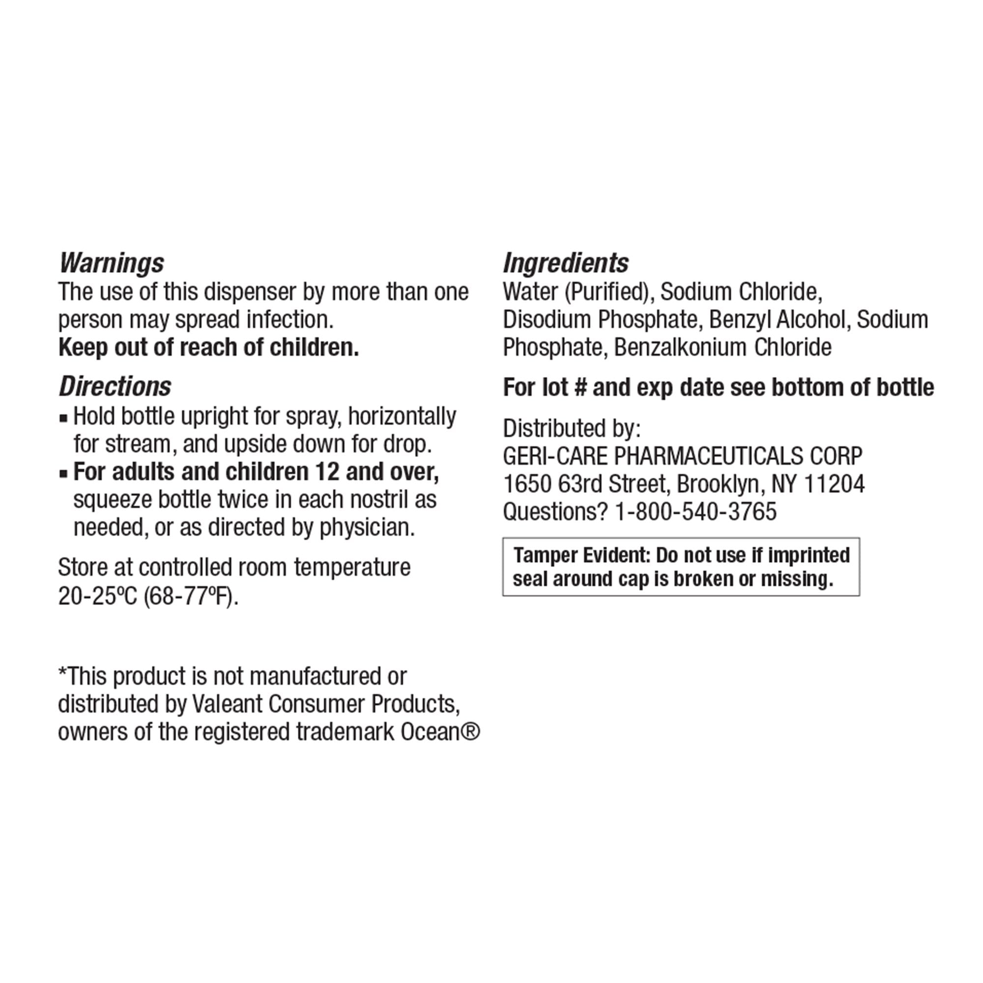 Saline Nasal Spray Geri-Care® 0.65% Strength 1.5 oz. - image 2