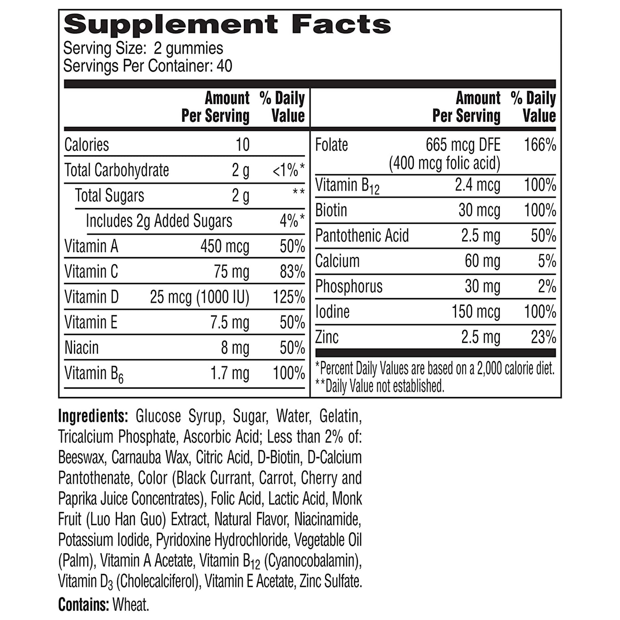 Multivitamin Supplement VitaCraves® Women's Gummy 80 per Bottle Assorted Fruit Flavor - image 2