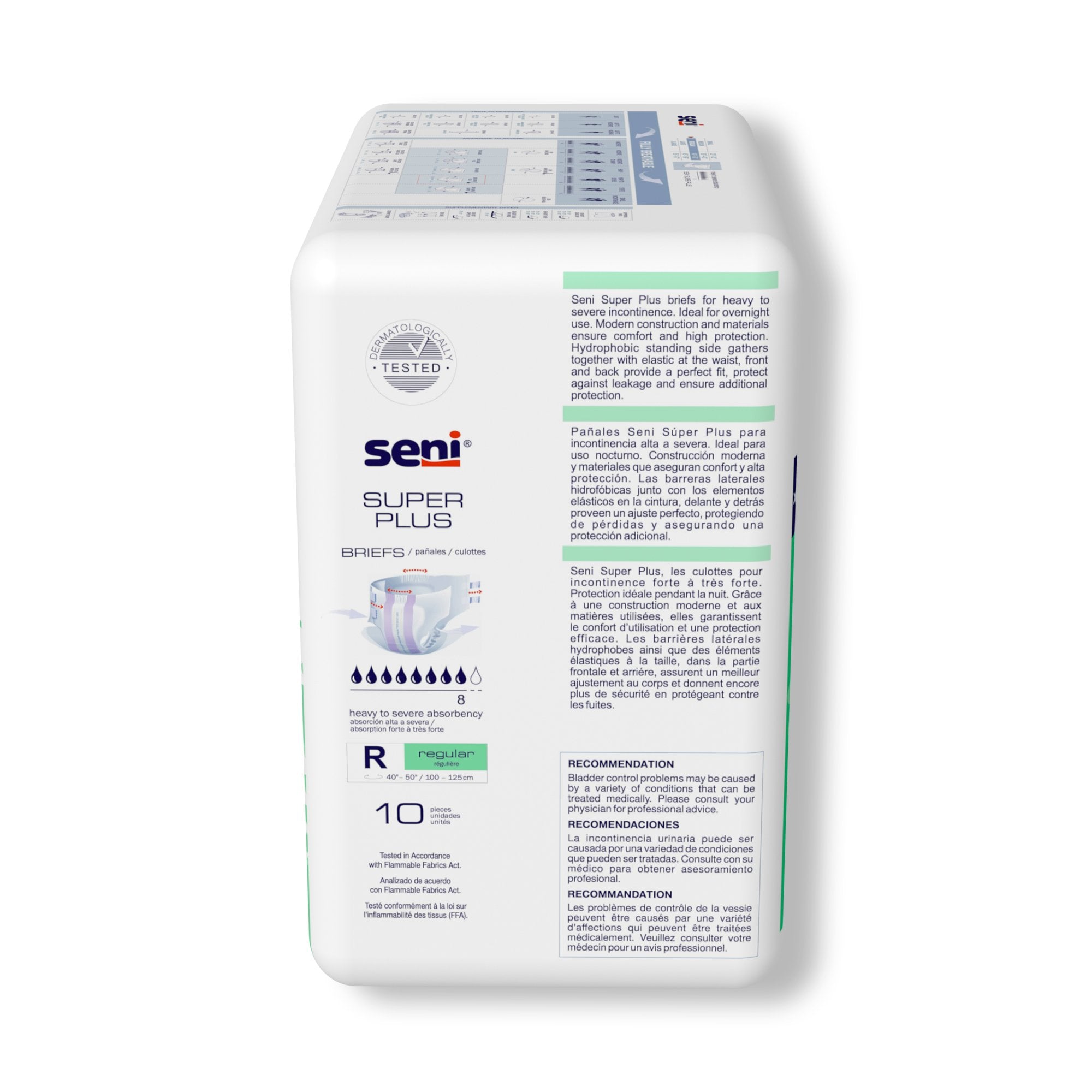 Incontinence Brief Seni® Super Plus Adult Regular Unisex Disposable Heavy Absorbency - image 8