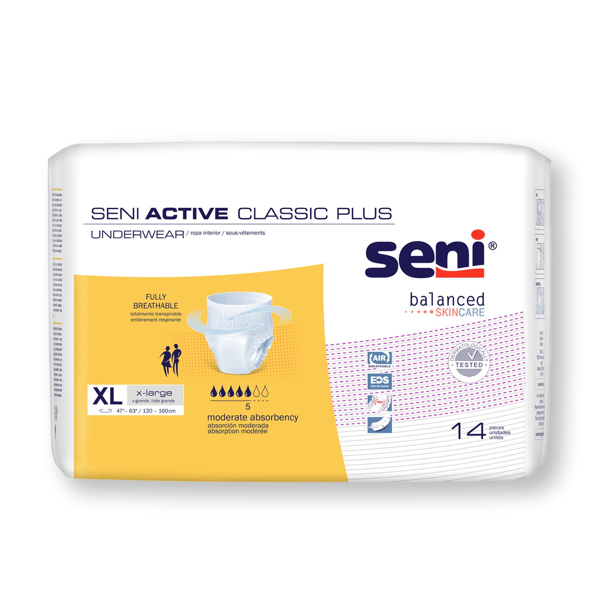 Seni® Active Classic Plus Moderate Absorbent Underwear, Extra Large