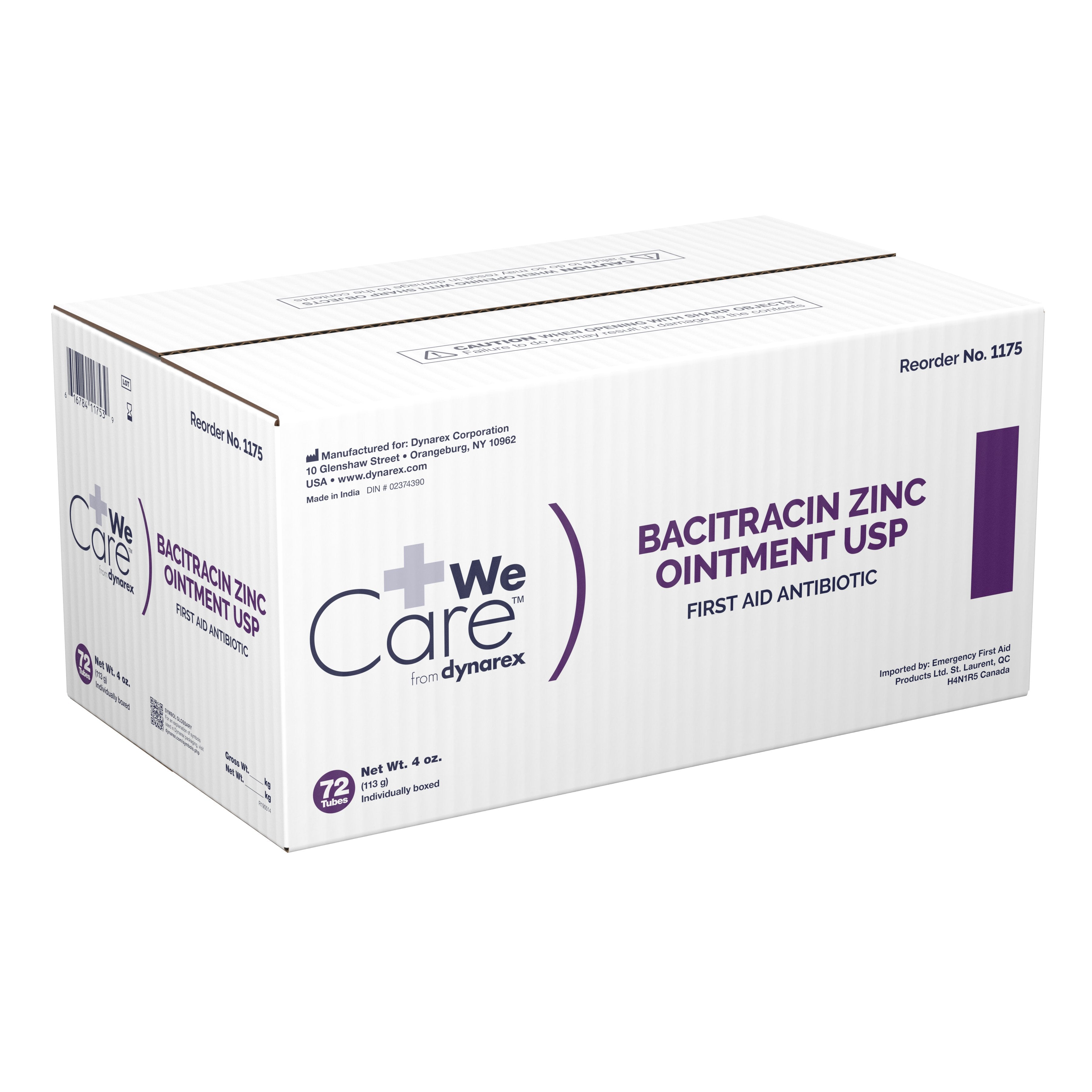 First Aid Antibiotic Bacitracin Zinc WeCare™ Ointment 4 oz. Tube - image 3