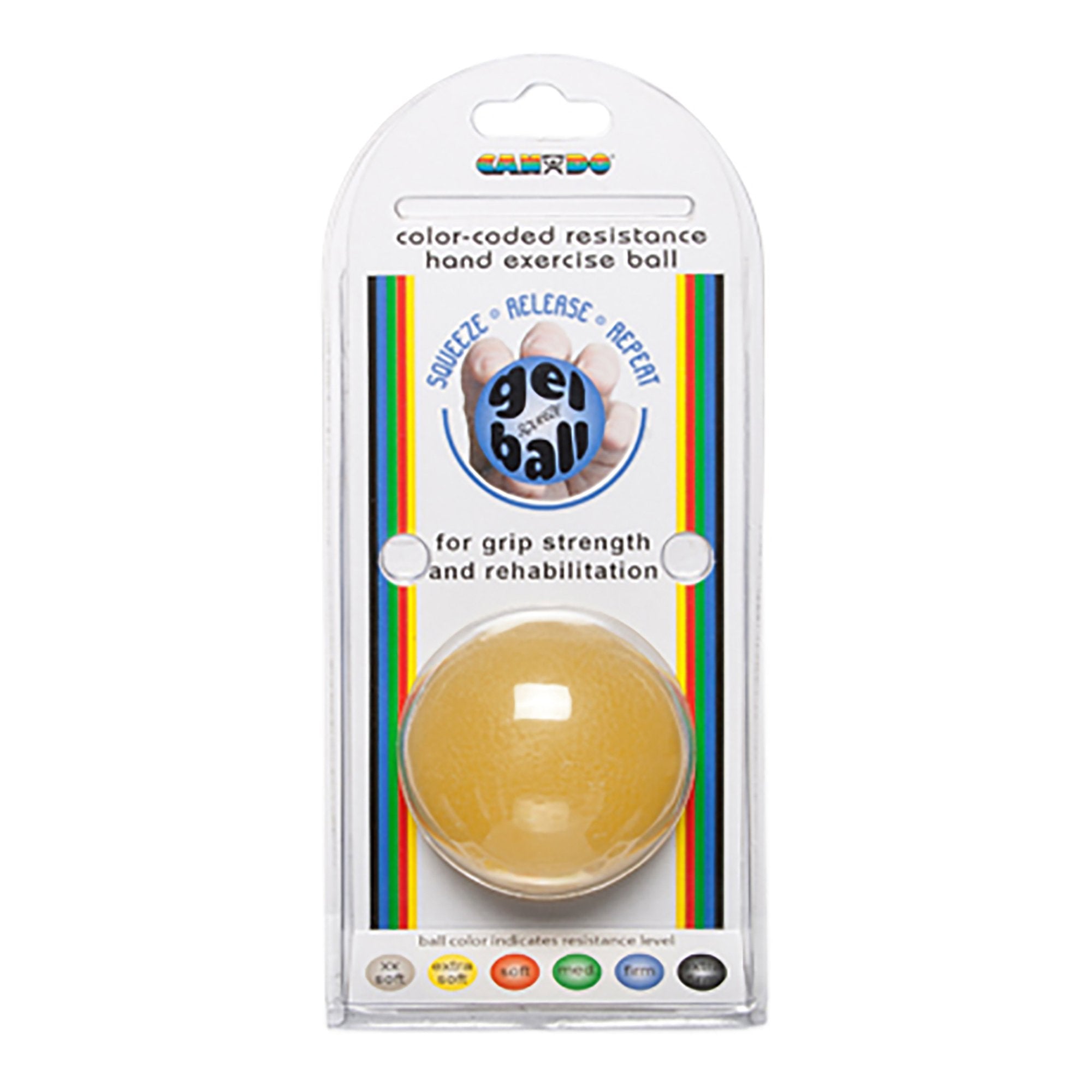 Squeeze Ball CanDo® Yellow Standard Size X-Light Resistance - image 2