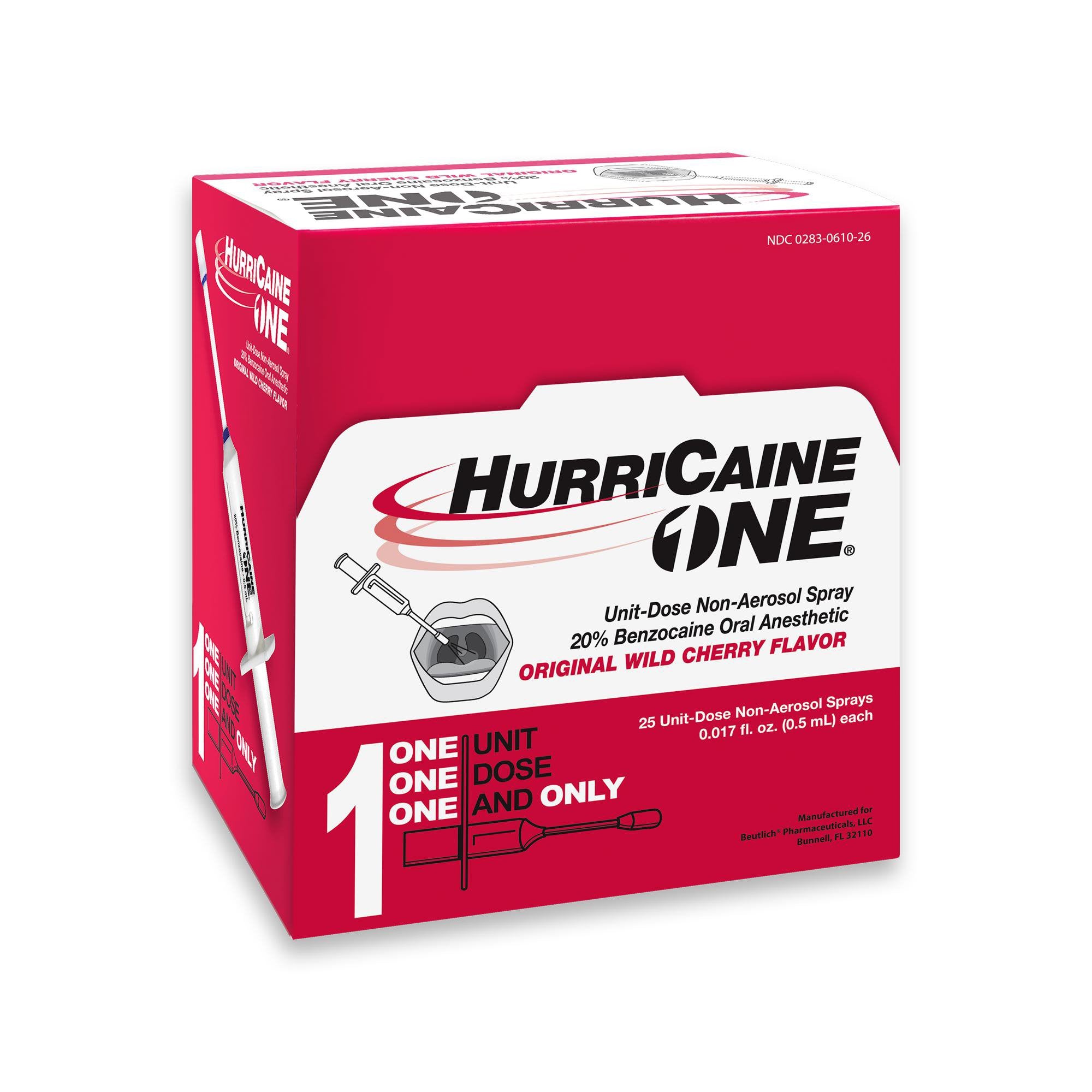 Oral Pain Relief HurriCaine® 20% Strength Benzocaine Unit Dose Spray 0.5 mL - image 3