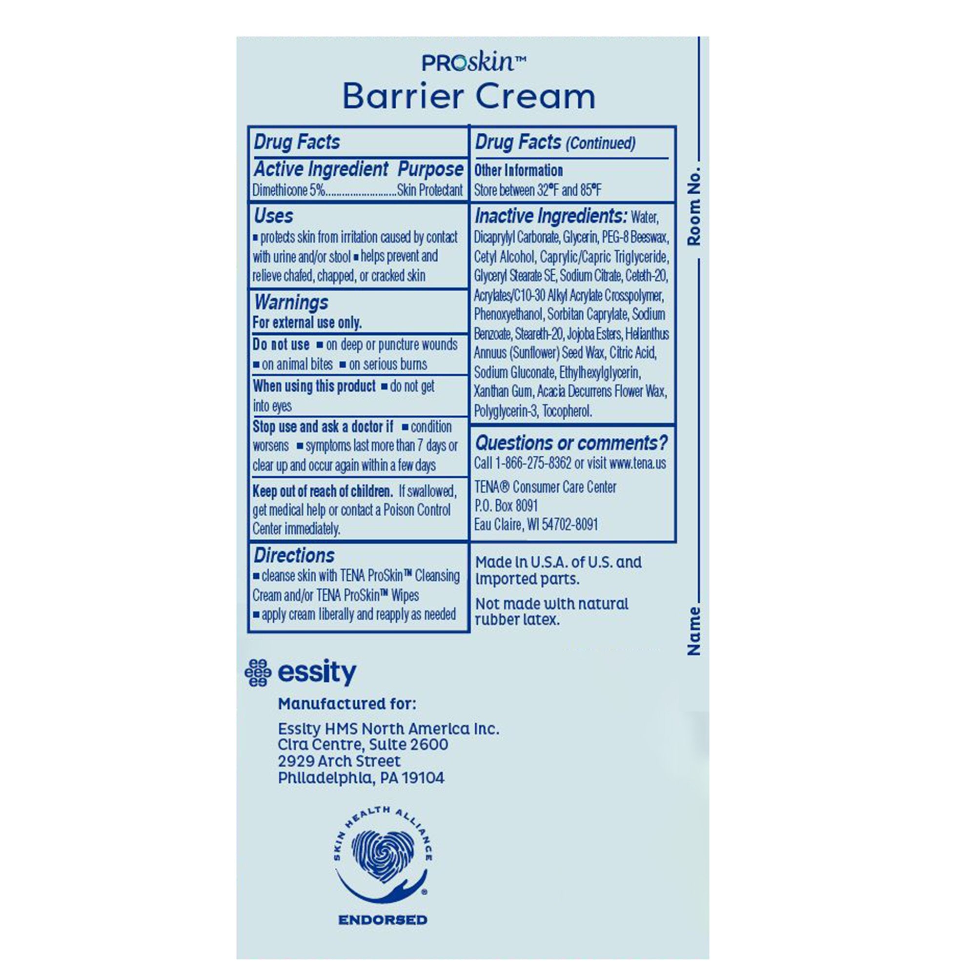 Skin Protectant TENA® Proskin™ Barrier Cream 3.4 oz. Tube Unscented Cream - image 4