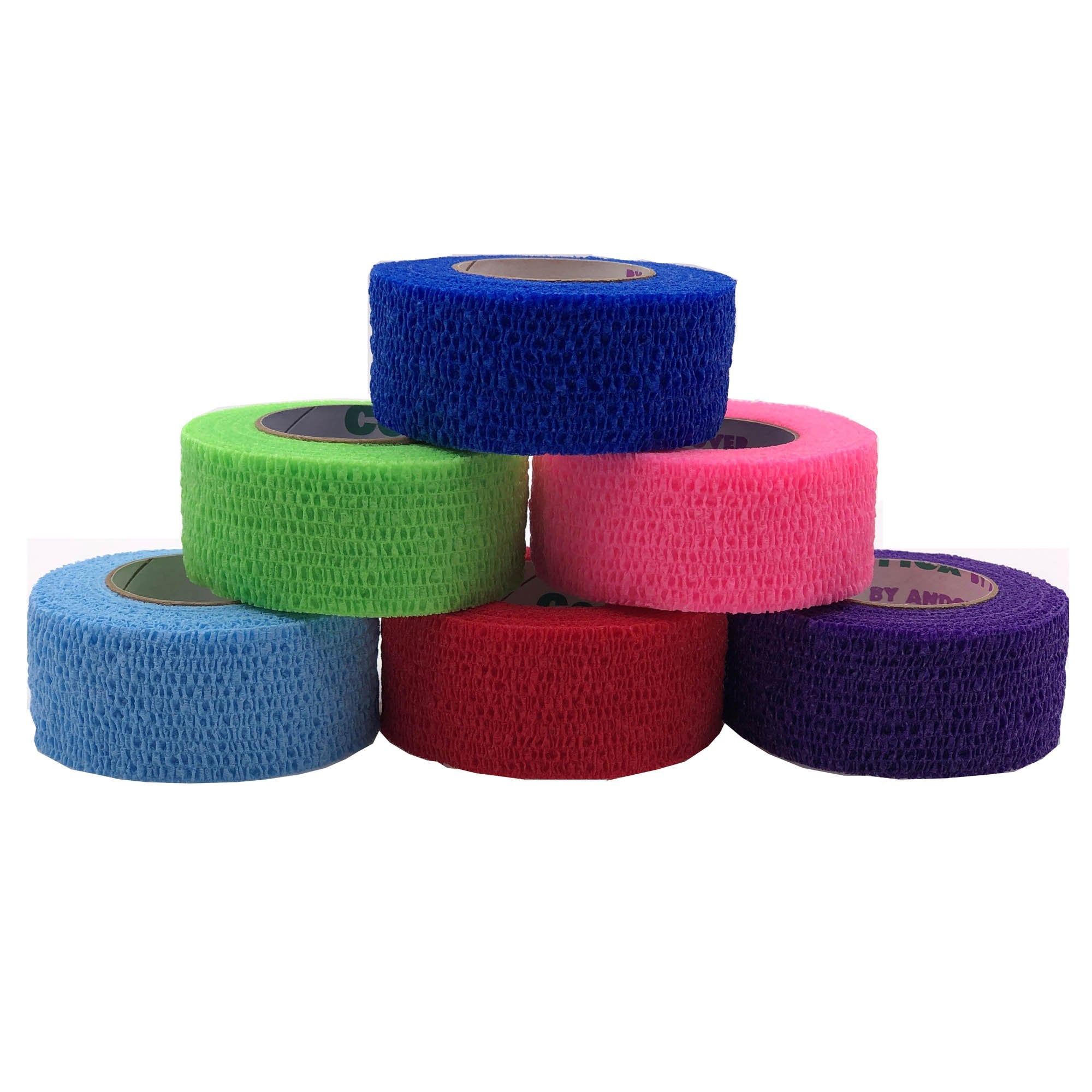 Cohesive Bandage Co-Flex®·Med 2 Inch X 5 Yard Self-Adherent Closure Neon Pink / Blue / Purple / Light Blue / Neon Green / Red NonSterile 16 lbs. Tensile Strength