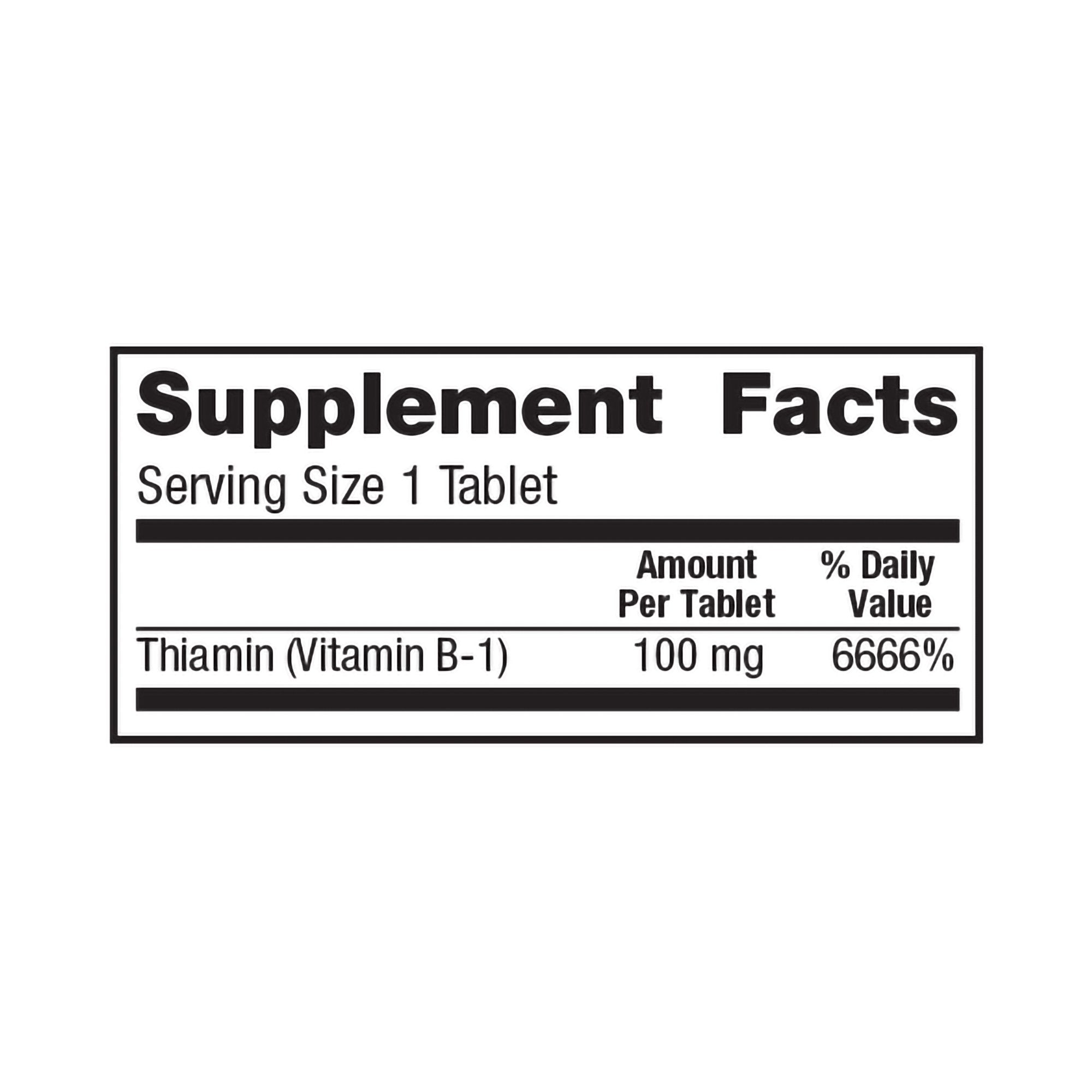 Vitamin Supplement Geri-Care® Vitamin B1 100 mg Strength Tablet 100 per Bottle - image 3