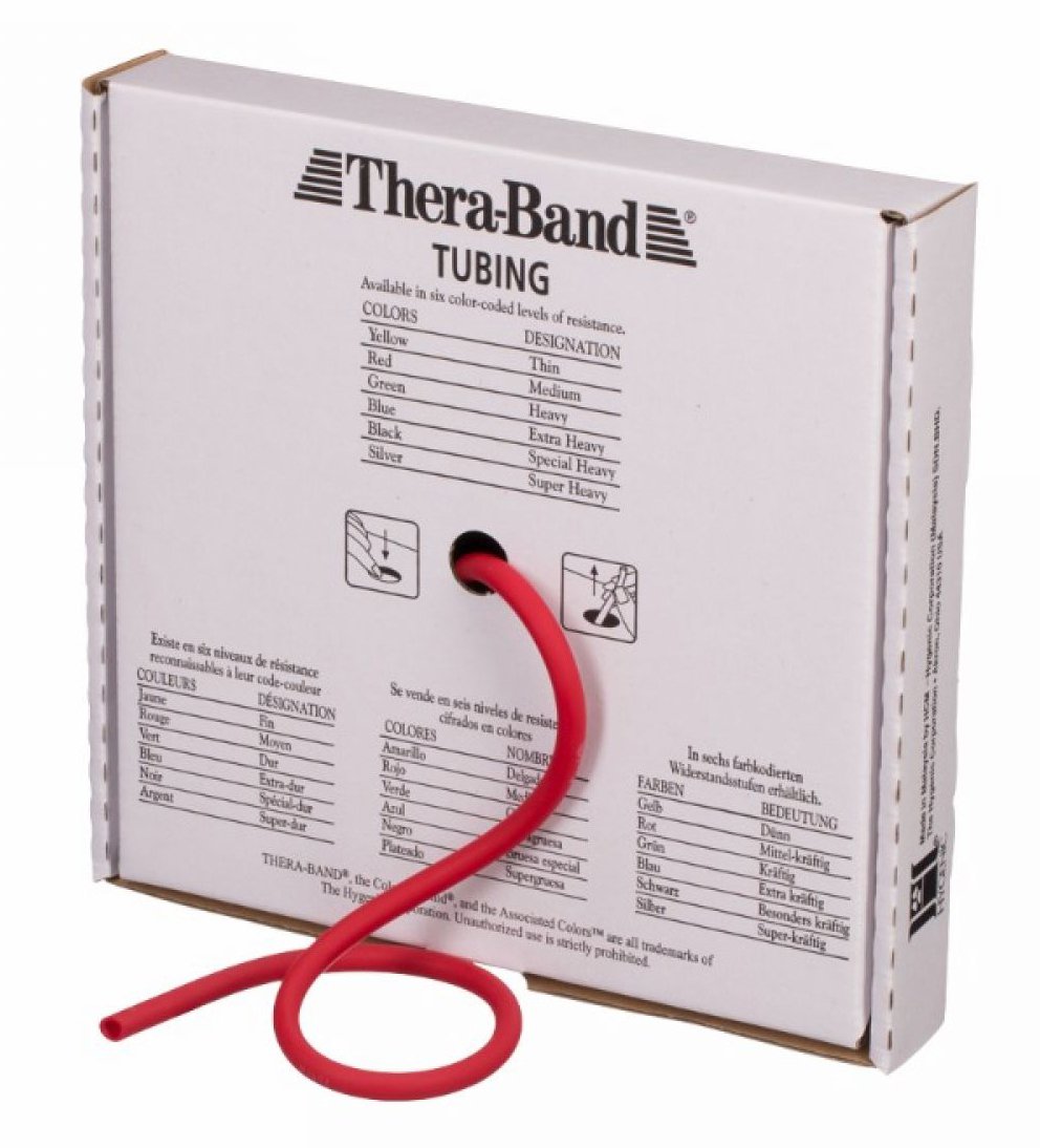 Exercise Resistance Tubing TheraBand® Red 25 Foot Length Medium Resistance
