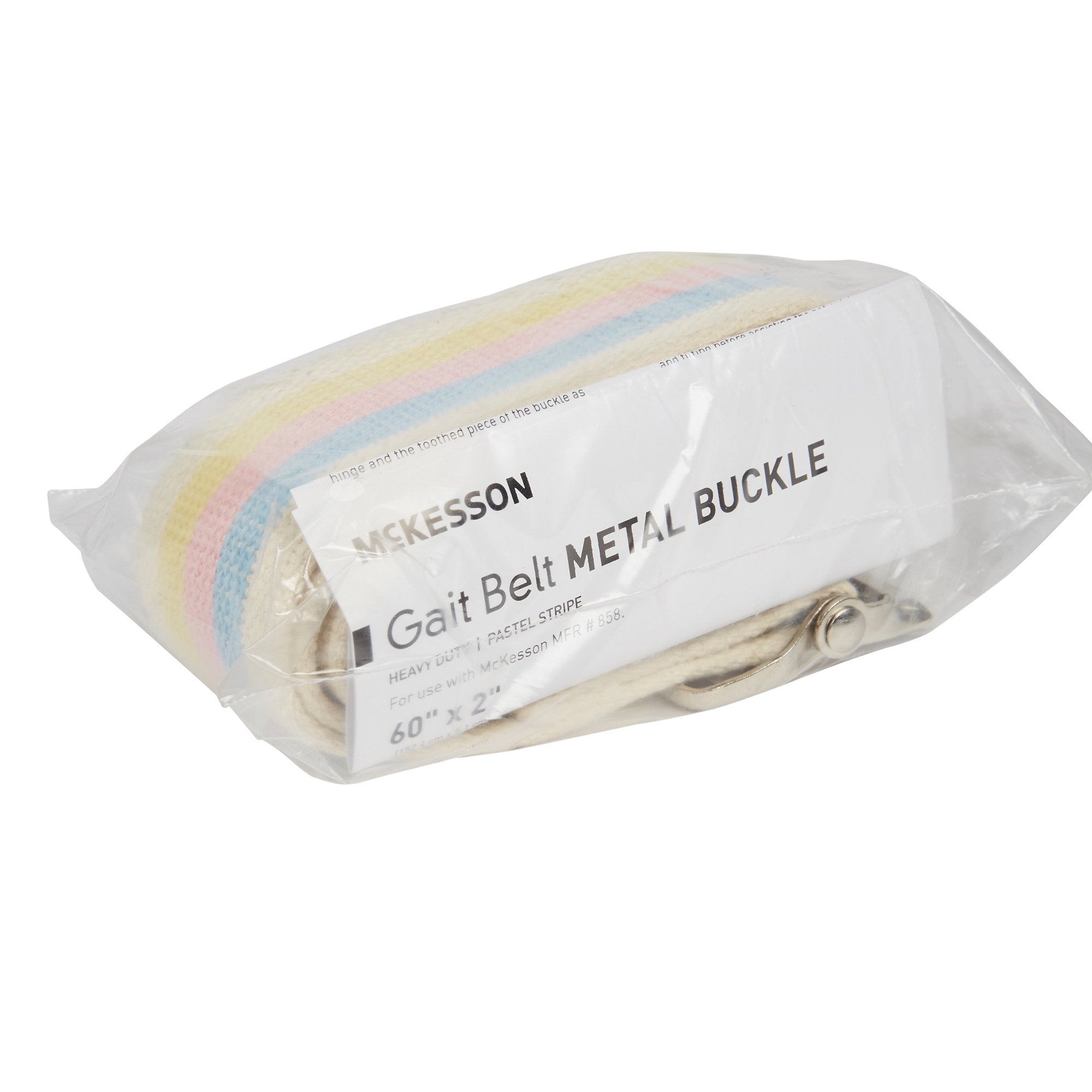 Gait Belt McKesson 60 Inch Length Pastel Stripe Polyester - image 3