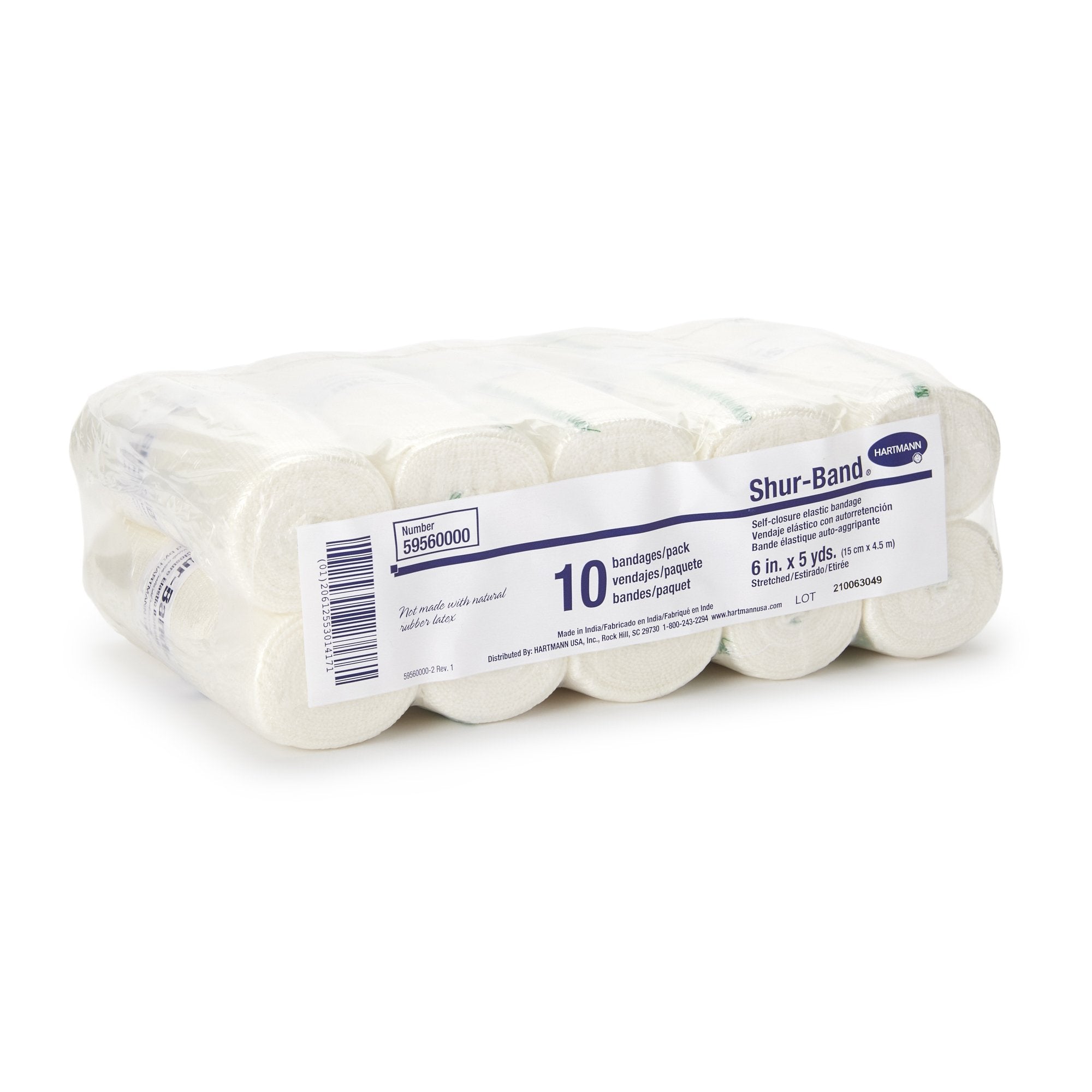 Elastic Bandage Shur-Band® LF 6 Inch X 5 Yard Single Hook and Loop Closure Natural NonSterile Standard Compression - image 2