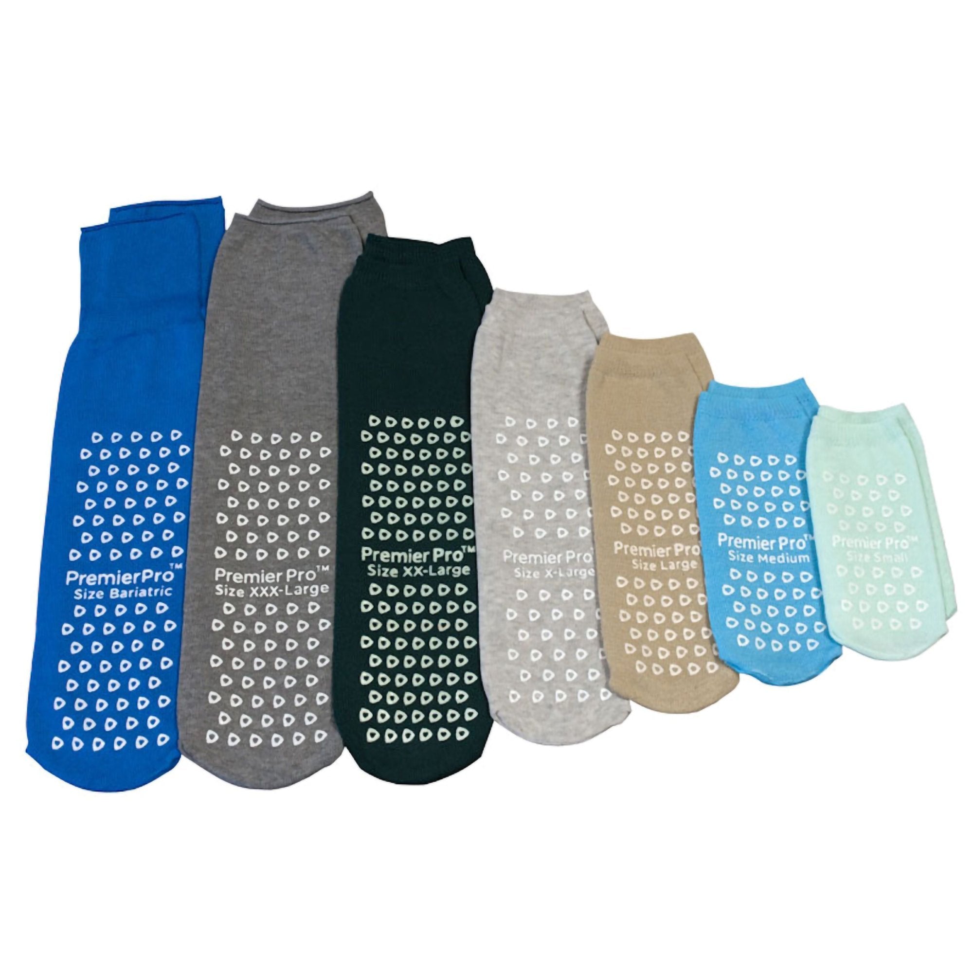 Slipper Socks PremierPro™ Unisex Adult X-Large Single Tread Single Patient Use Gray