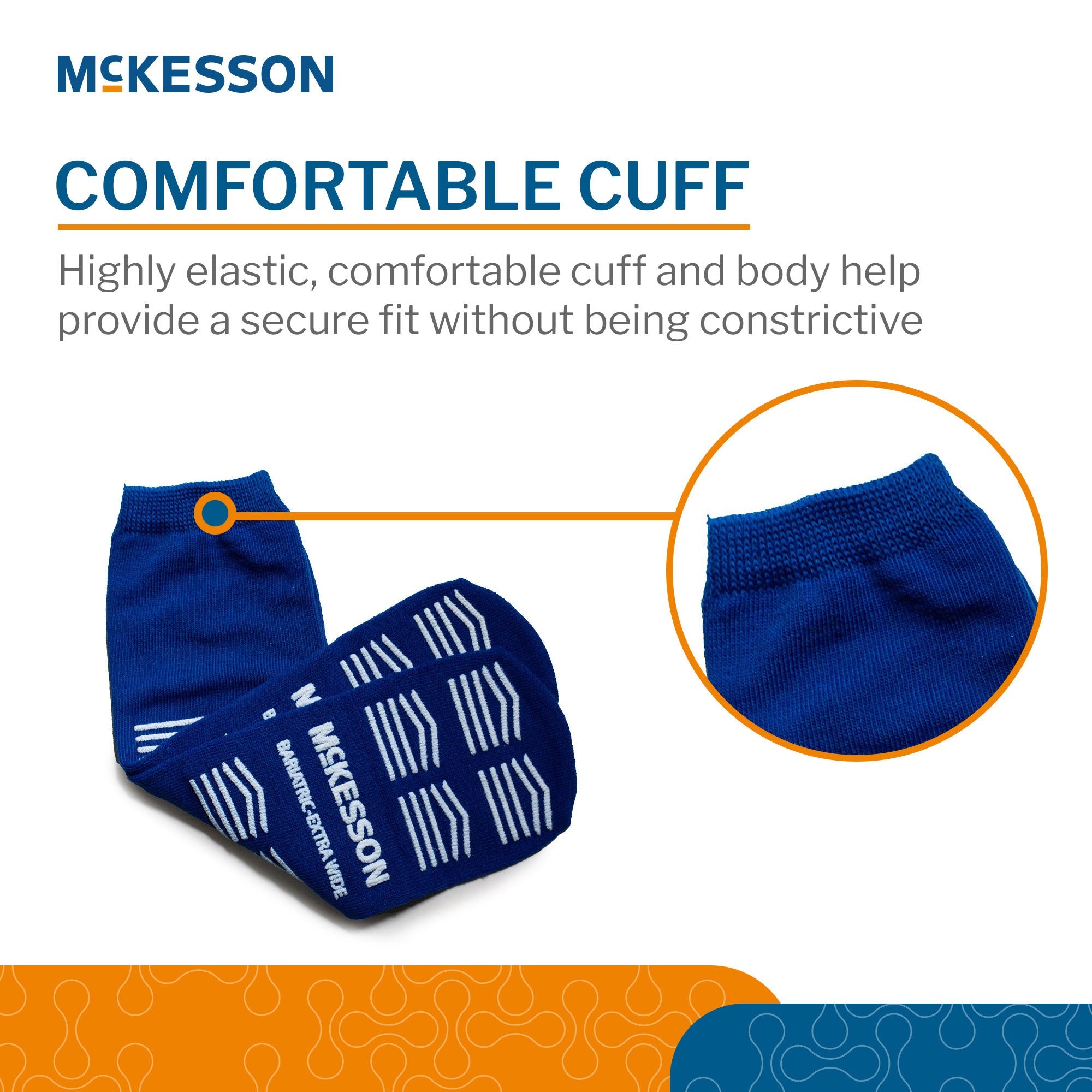 Slipper Socks McKesson Unisex Adult Bariatric / X-Wide Double Tread Single Patient Use Royal Blue - image 5