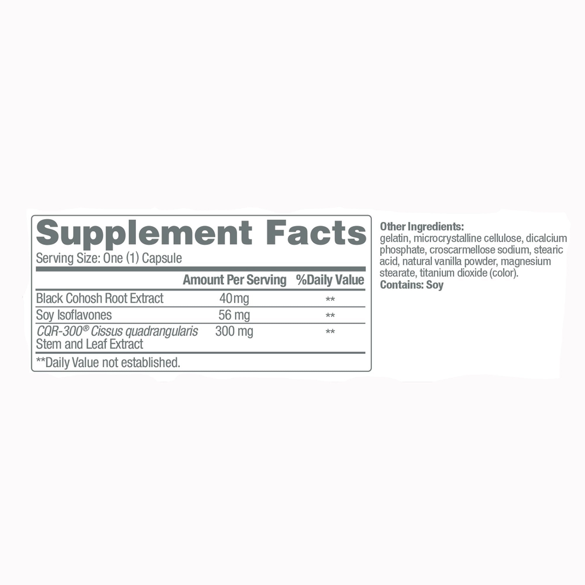 Dietary Supplement Estroven® Pre-Menopause Black Cohosh Root / Soy Isoflavones / Cissus guadrangularis Stem and Leaf Extract 40 mg - 56 mg - 300 mg Strength Caplet 30 per Box - image 5