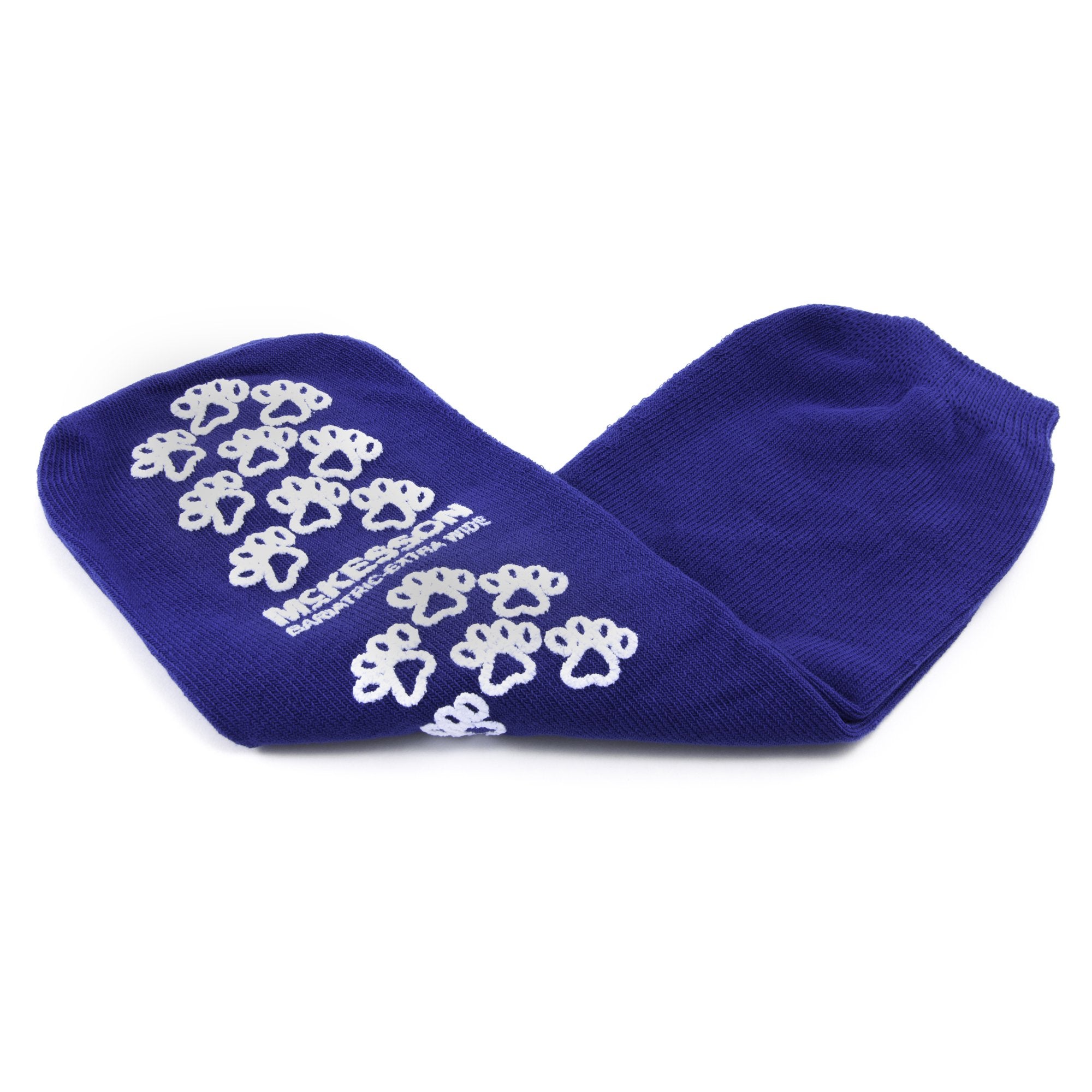 Slipper Socks McKesson Terries™ Unisex Adult Bariatric / X-Wide Single Tread Single Patient Use Royal Blue - image 4