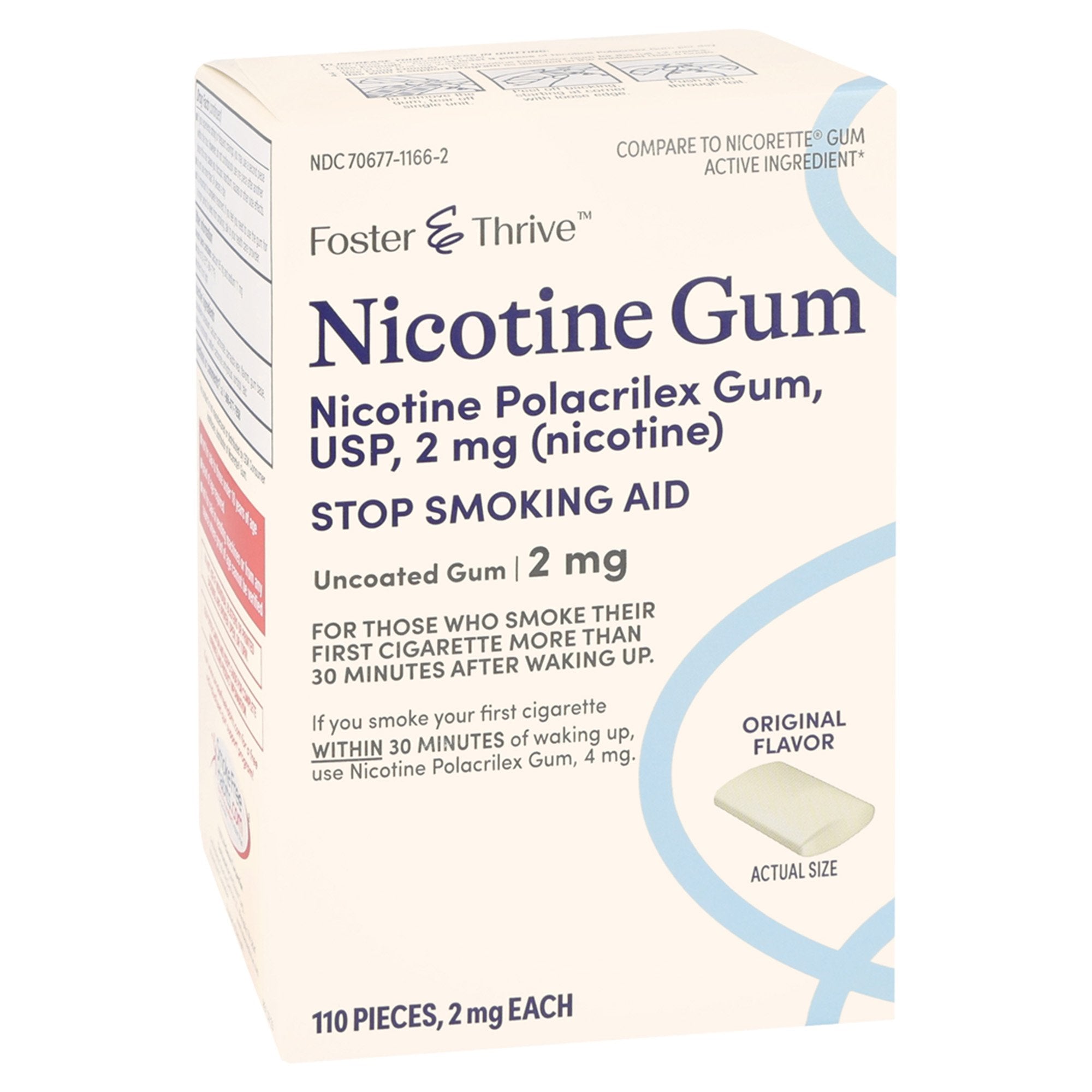 Foster & Thrive™ Nicotine Polacrilex 2 mg (Nicotine) Gum, Original Flavor
