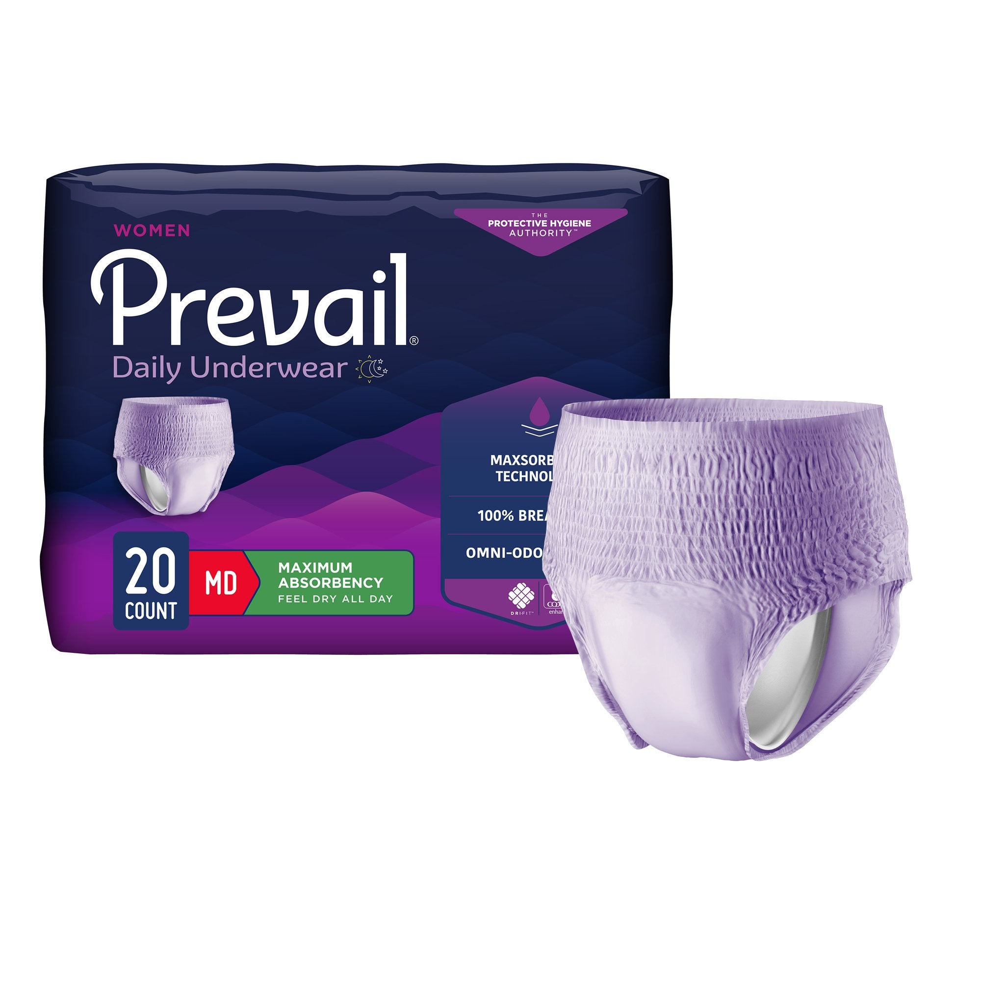 Prevail® for Women Daily Maximum Absorbent Underwear, Medium
