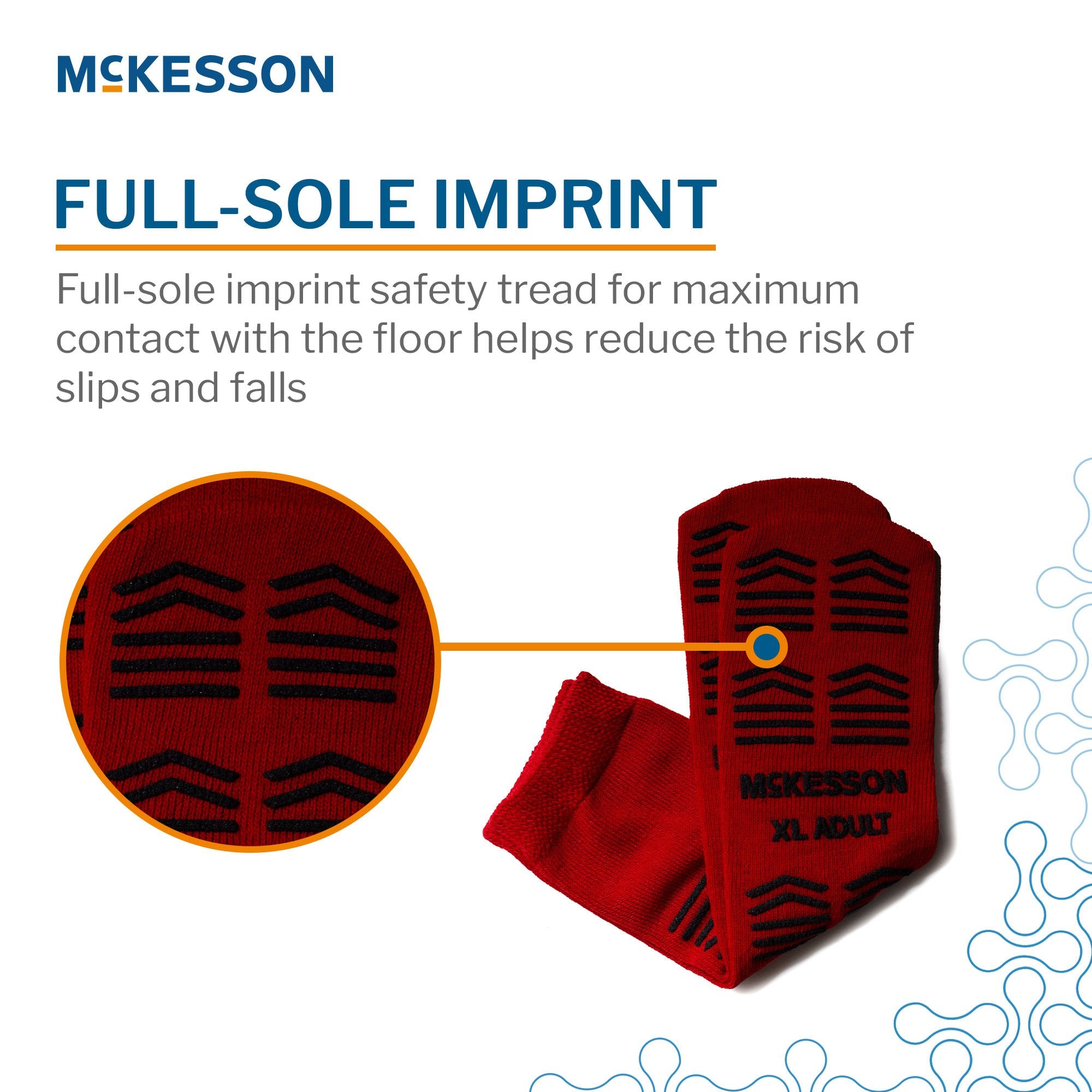 Slipper Socks McKesson Unisex Adult X-Large Double Tread Single Patient Use Red - image 4