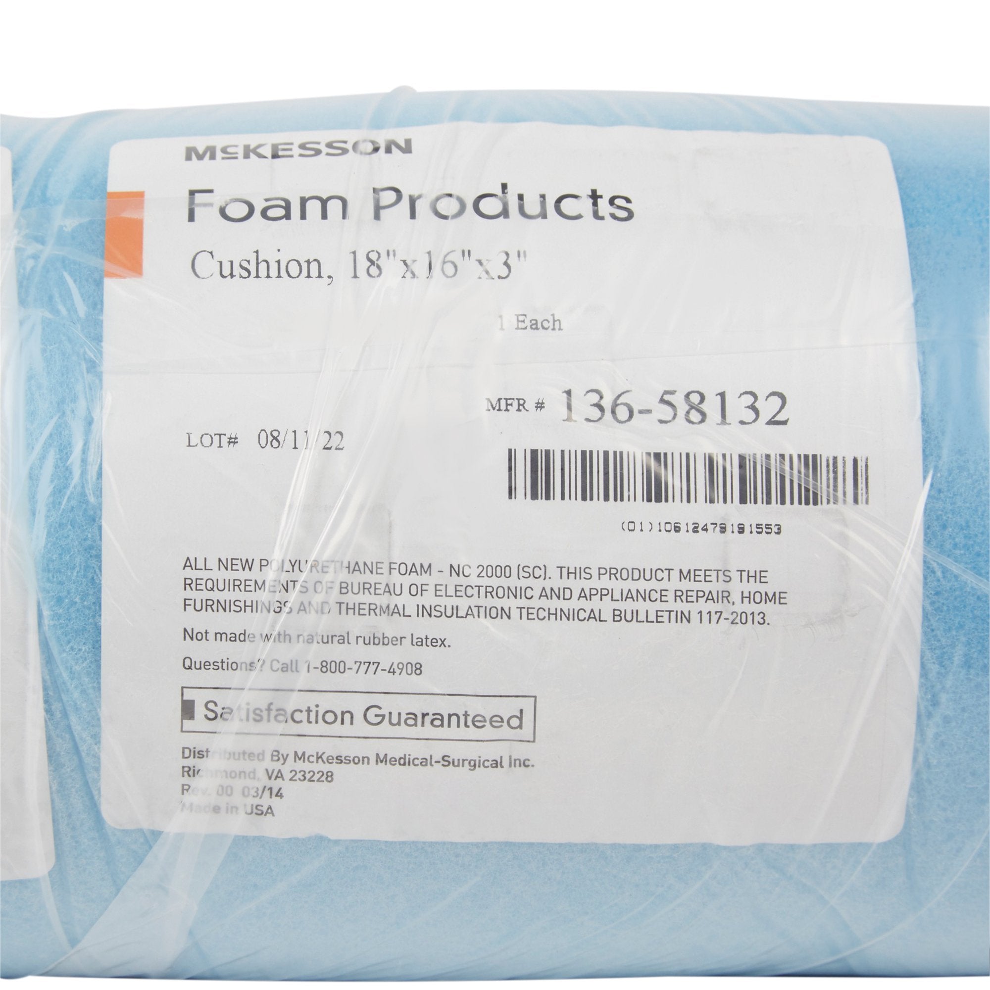 Seat Cushion McKesson 18 W X 16 L X 3 D Inch Convoluted Foam - image 4