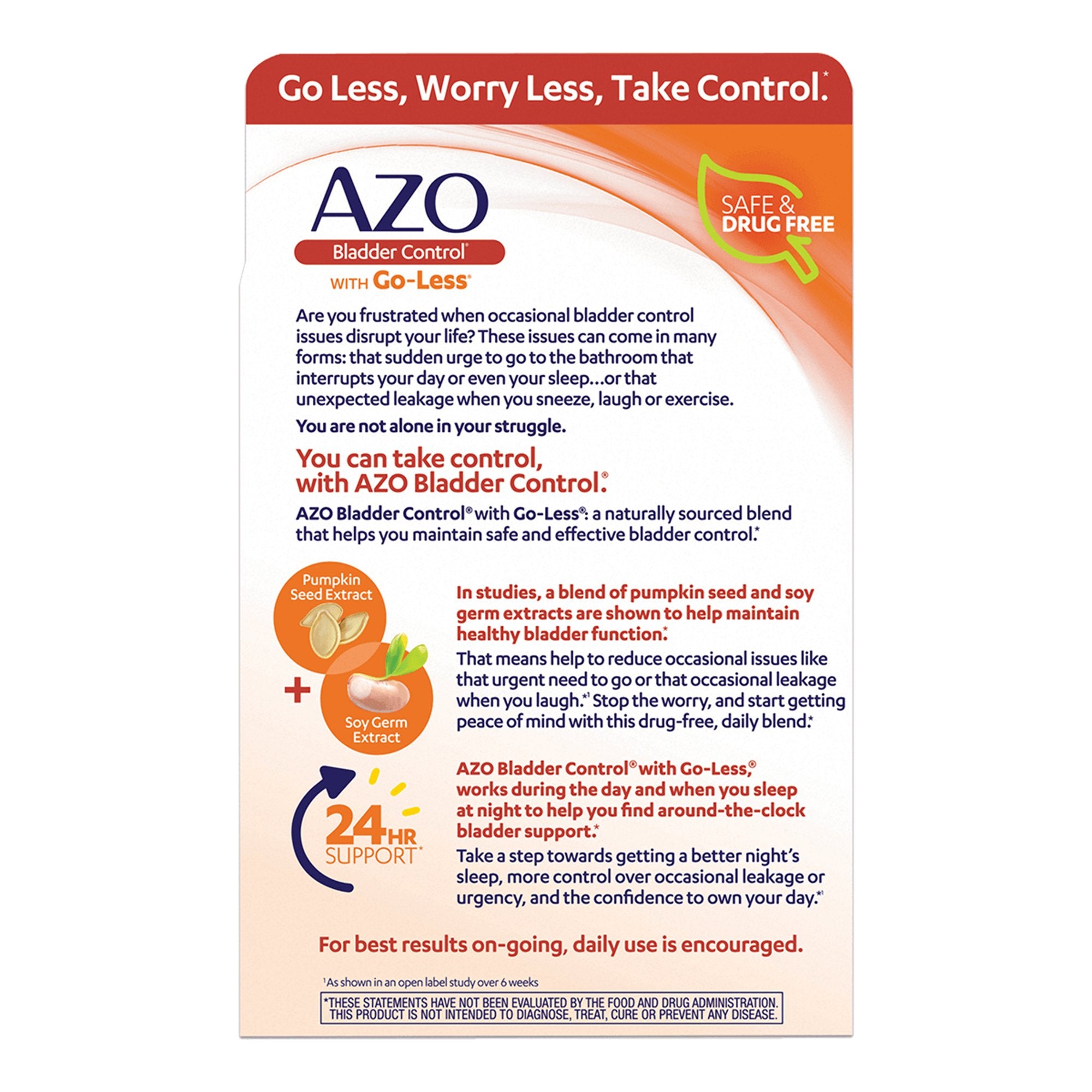 Urinary Pain Relief AZO® Pumpkin Seed / Soy Germ Extracts Capsule 54 per Box - image 4
