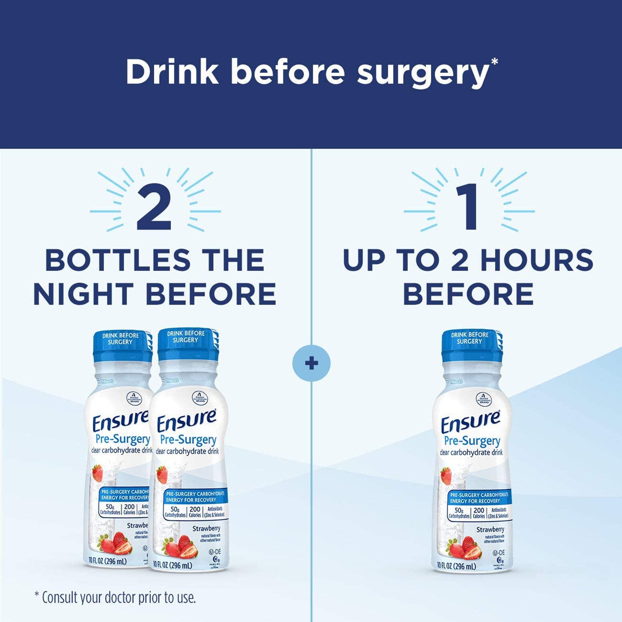 Oral Supplement Ensure® Pre-Surgery Clear Carbohydrate Drink Strawberry Flavor Liquid 10 oz. Bottle - image 4