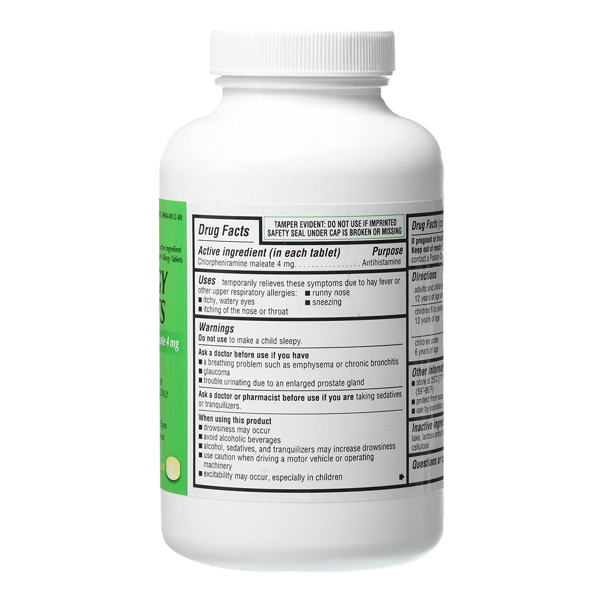 Allergy Relief Major® 4 mg Strength Tablet 1,000 per Bottle - image 2