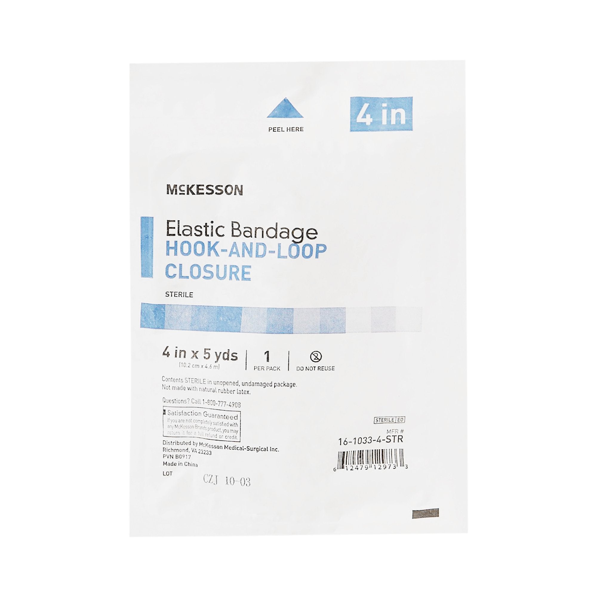Elastic Bandage McKesson 4 Inch X 5 Yard Single Hook and Loop Closure Tan Sterile Standard Compression - image 2