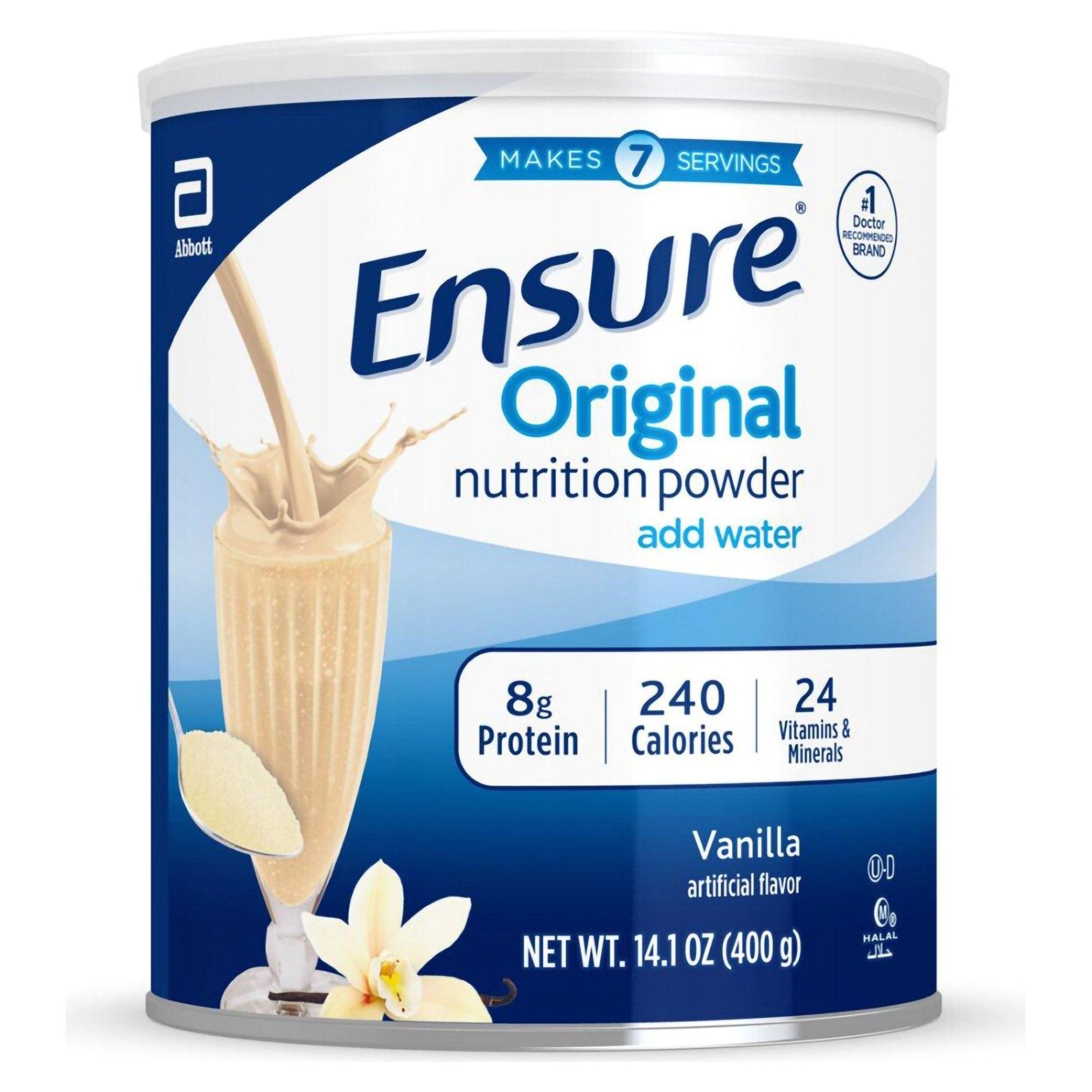 Oral Supplement Ensure® Original Vanilla Flavor Powder 14.1 oz. Can