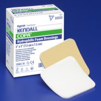 Kendall™ Nonadhesive without Border Foam Dressing, 2 x 2 Inch