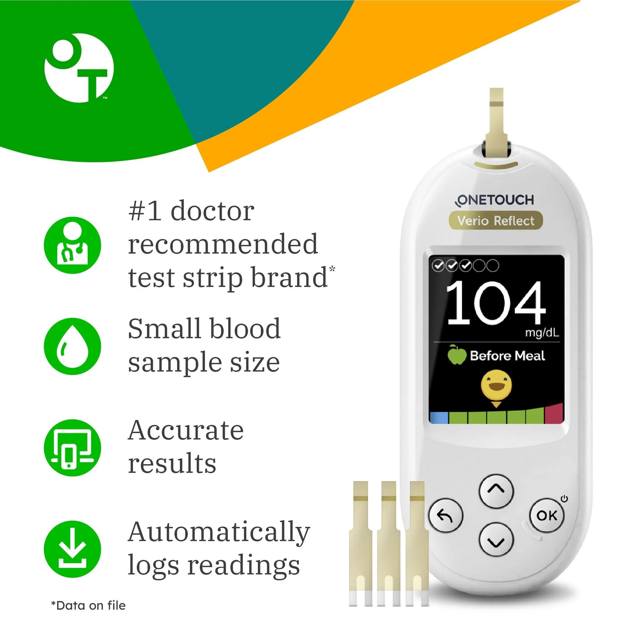 Blood Glucose Test Strips OneTouch® Verio® 50 Strips per Pack For OneTouch® Verio® Family of Meters - image 5