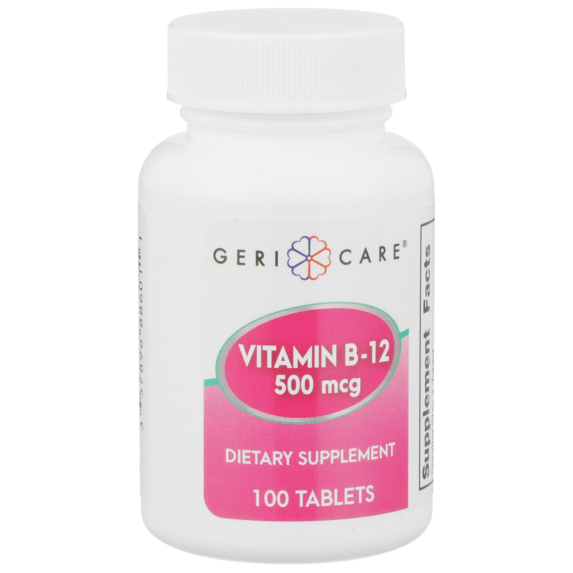 Vitamin Supplement Geri-Care® Vitamin B12 500 mcg Strength Tablet 100 per Bottle - image 3