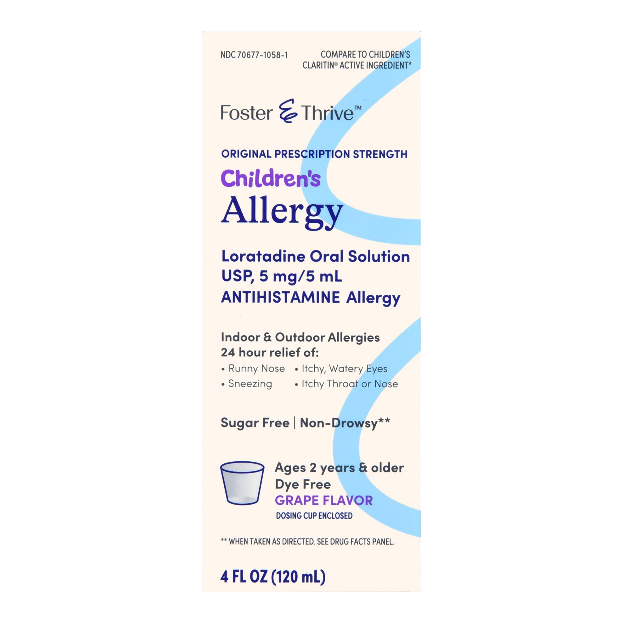 Foster & Thrive™ Children's Allergy Loratadine Oral Solution, Grape Flavor
