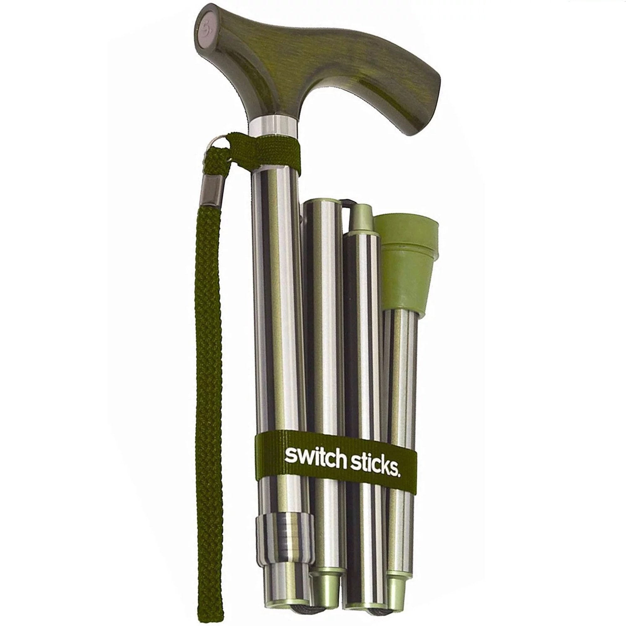 Folding Cane Switch Sticks® Aluminum 32 to 37 Inch Height Huntington Print - image 2