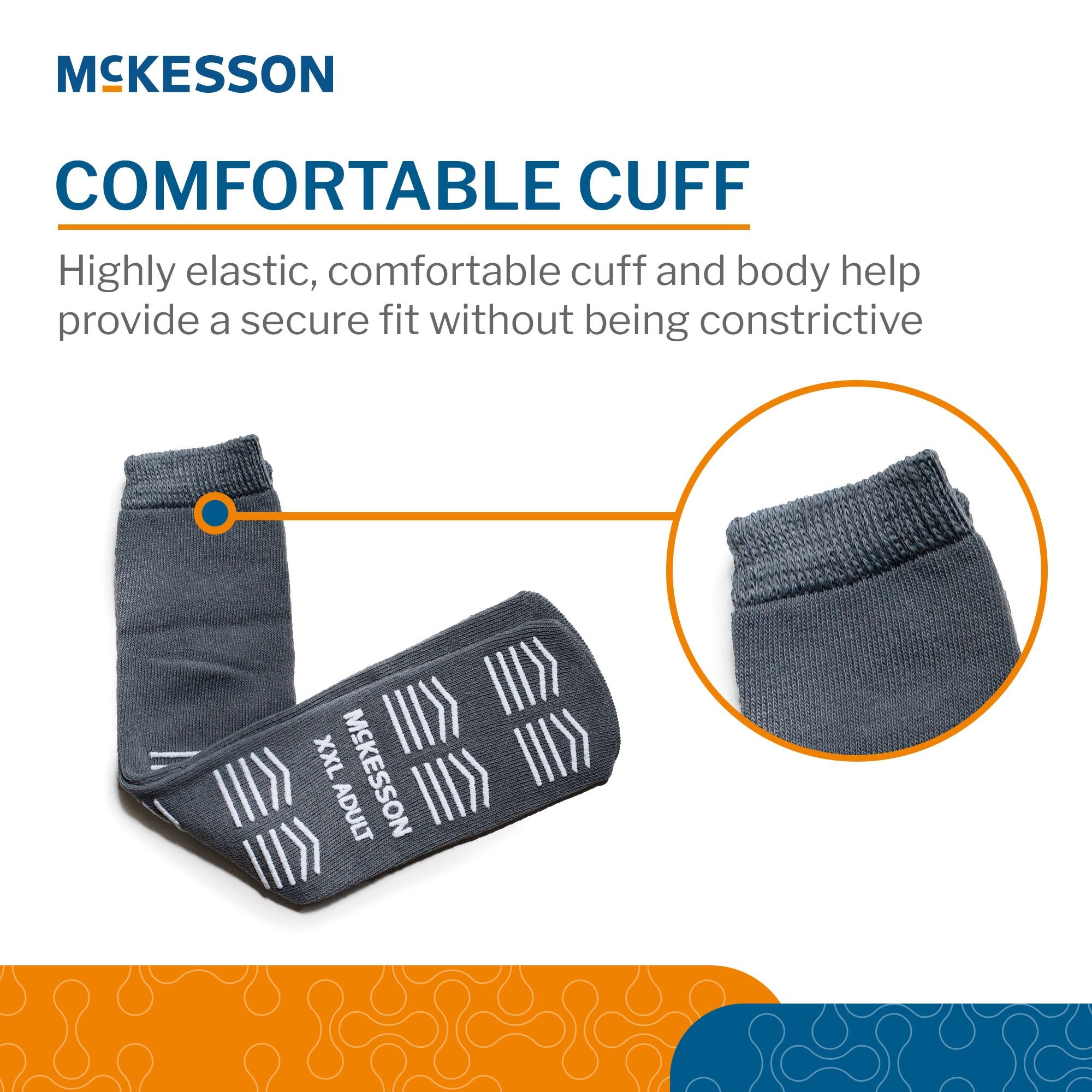Slipper Socks McKesson Unisex Adult 2X-Large Single Tread Single Patient Use Gray - image 5