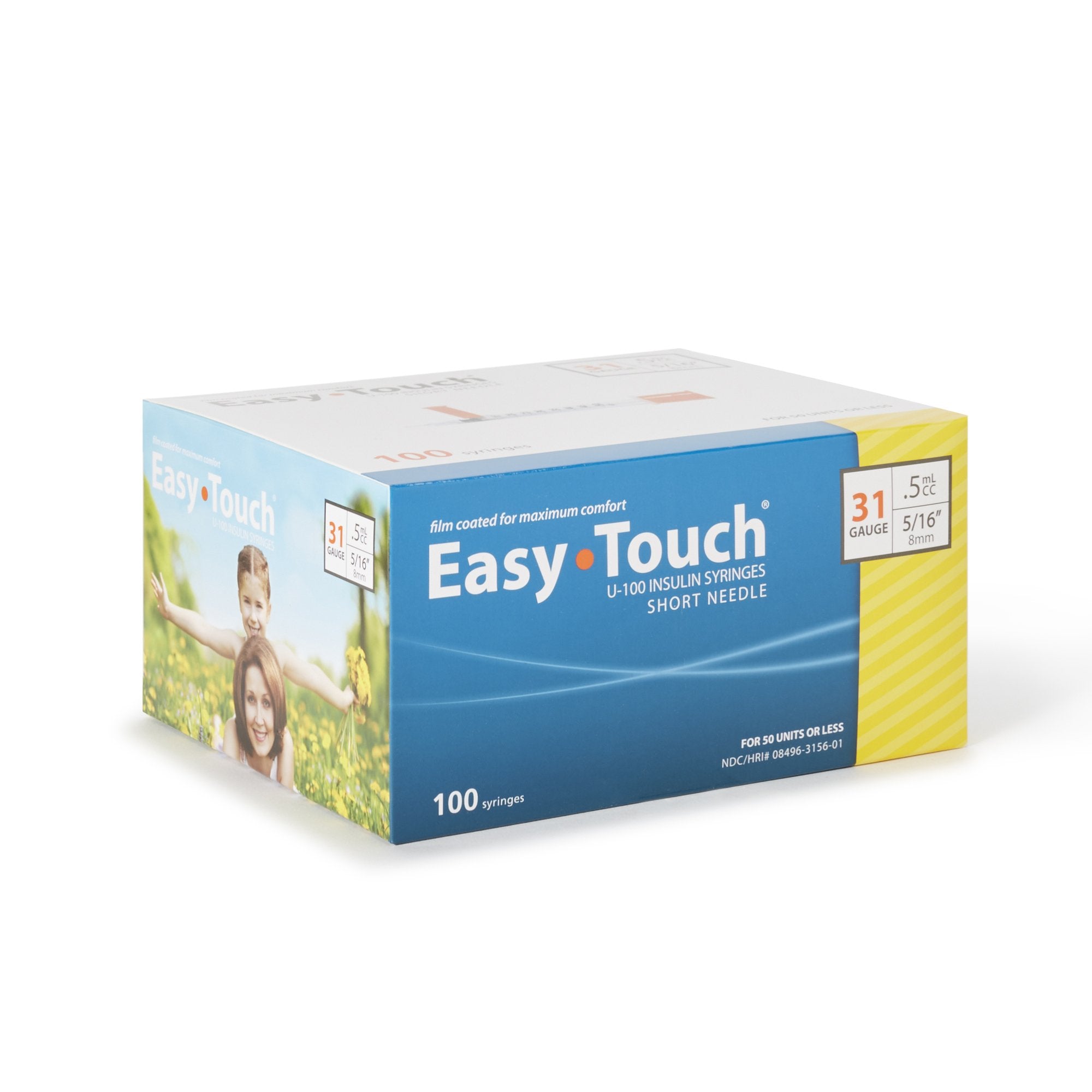 Standard Insulin Syringe with Needle EasyTouch™ 0.5 mL 5/16 Inch 31 Gauge NonSafety Thin Wall - image 4