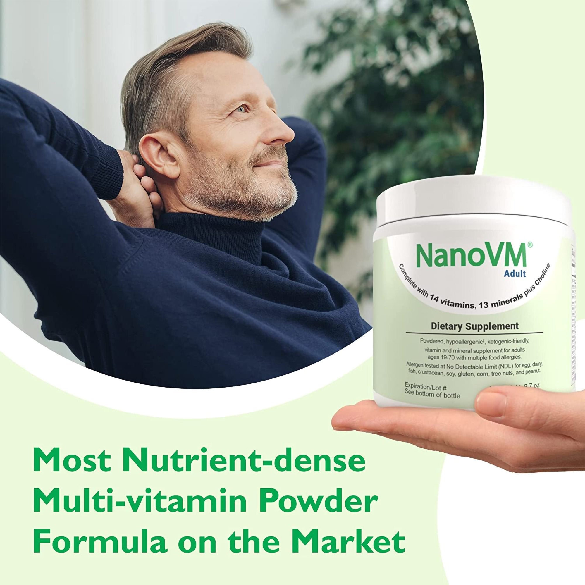 Oral Supplement NanoVM® Adult Unflavored Powder 275 Gram Jar - image 3