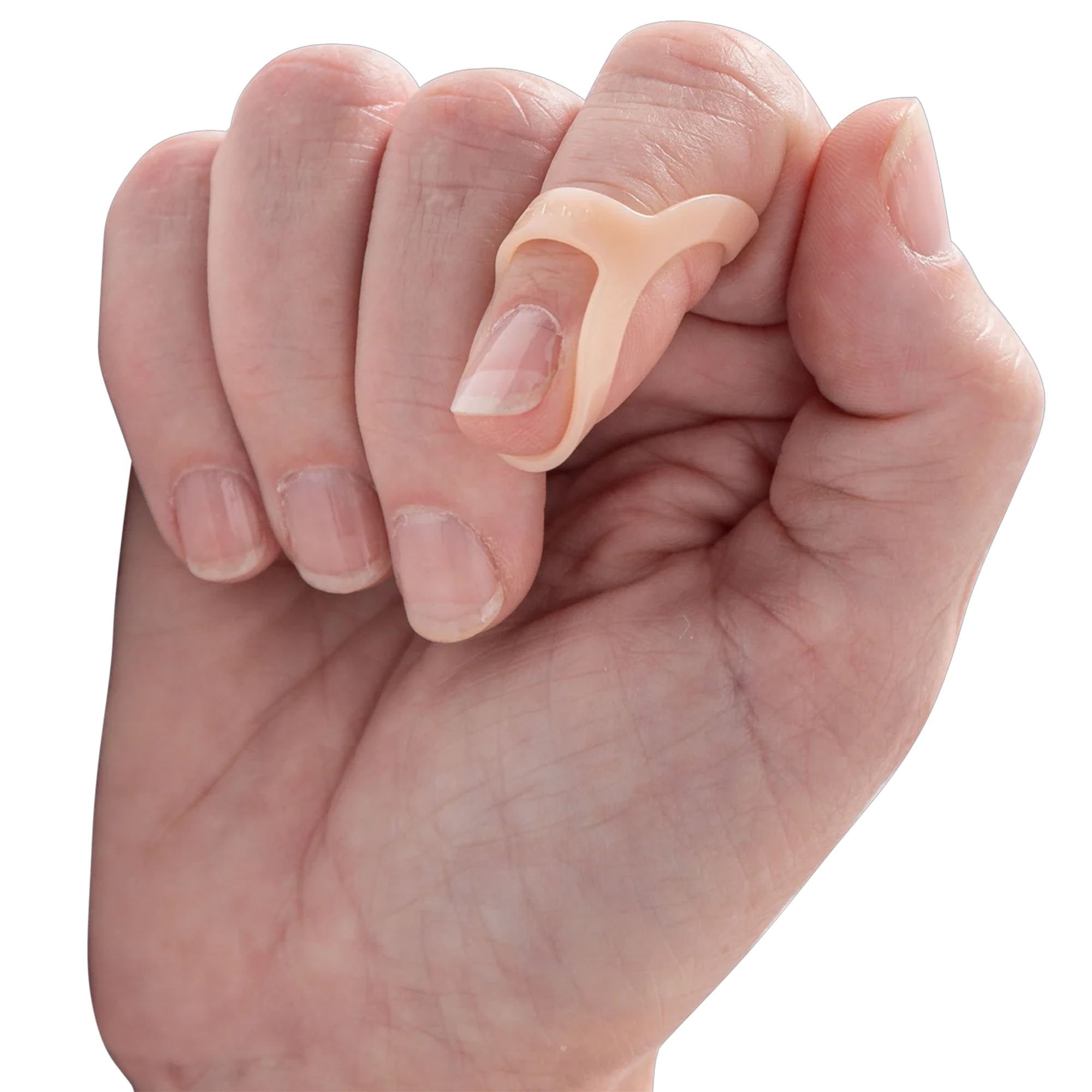 Finger Splint Oval-8® Adult Size 15 Pull-On Left or Right Hand Beige