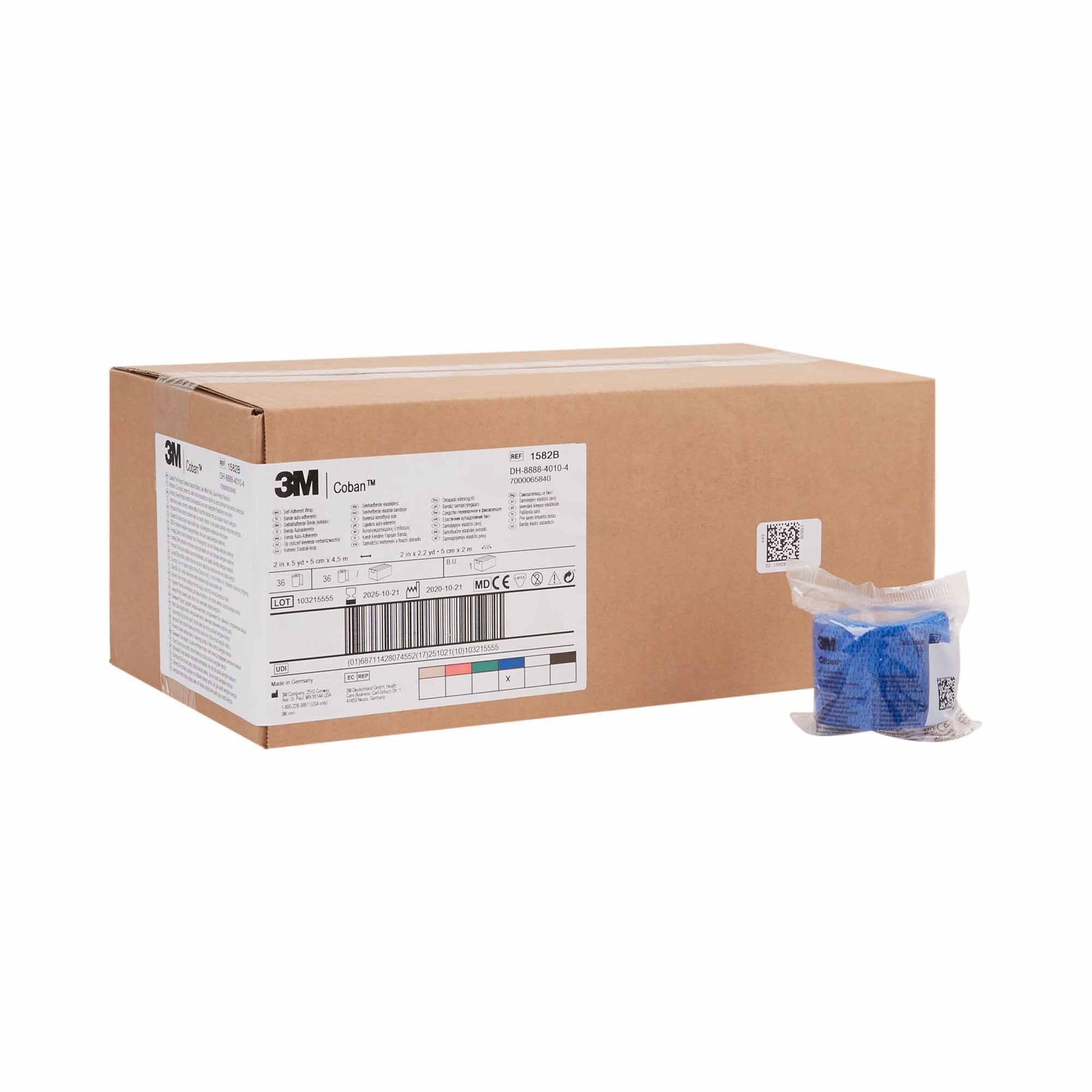 Cohesive Bandage 3M™ Coban™ 2 Inch X 5 Yard Self-Adherent Closure Blue NonSterile Standard Compression - image 5