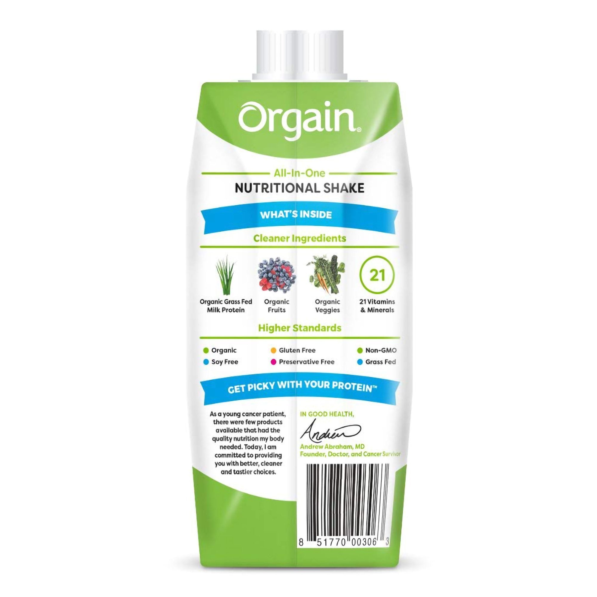 Oral Supplement Orgain® Organic Nutritional Shake Strawberries and Cream Flavor Liquid 11 oz. Carton - image 2