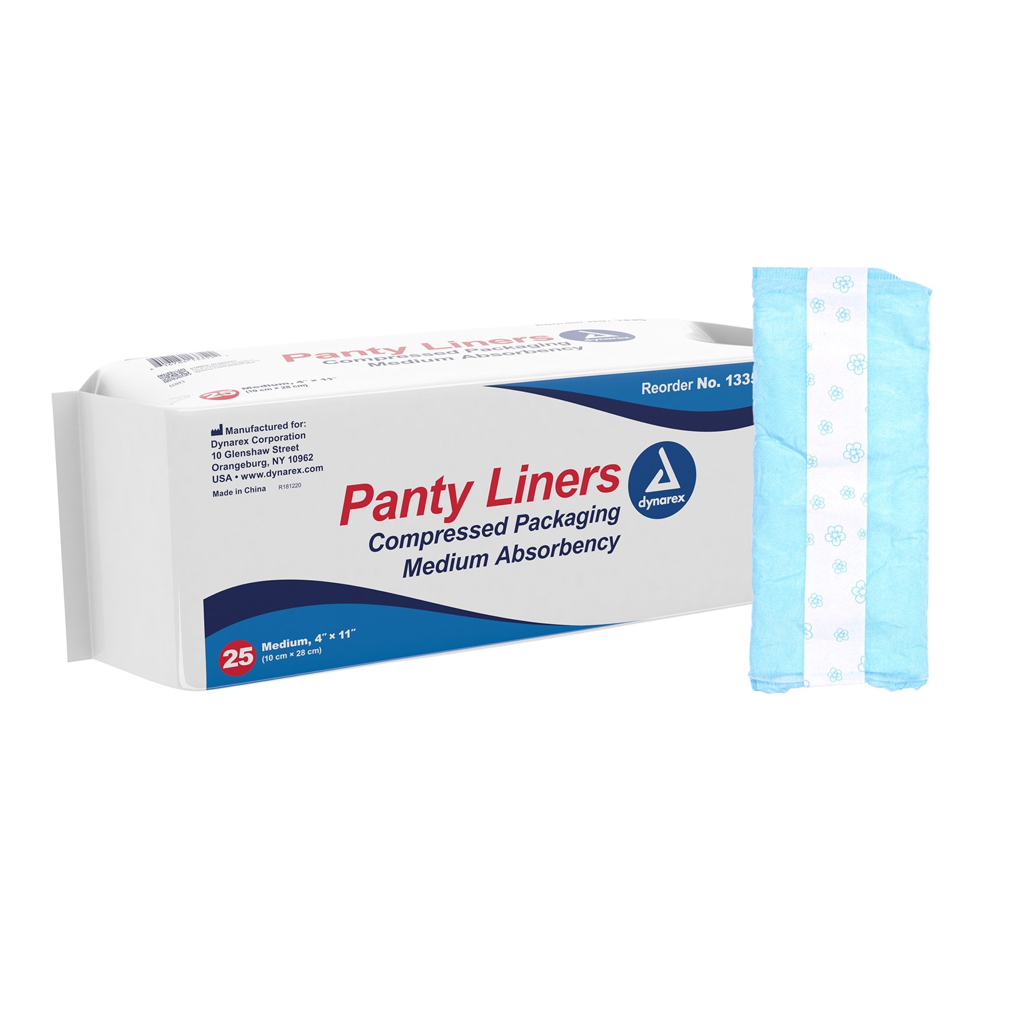 Dynarex® Medium Absorbency Bladder Control Pad, 4 x 11 Inch