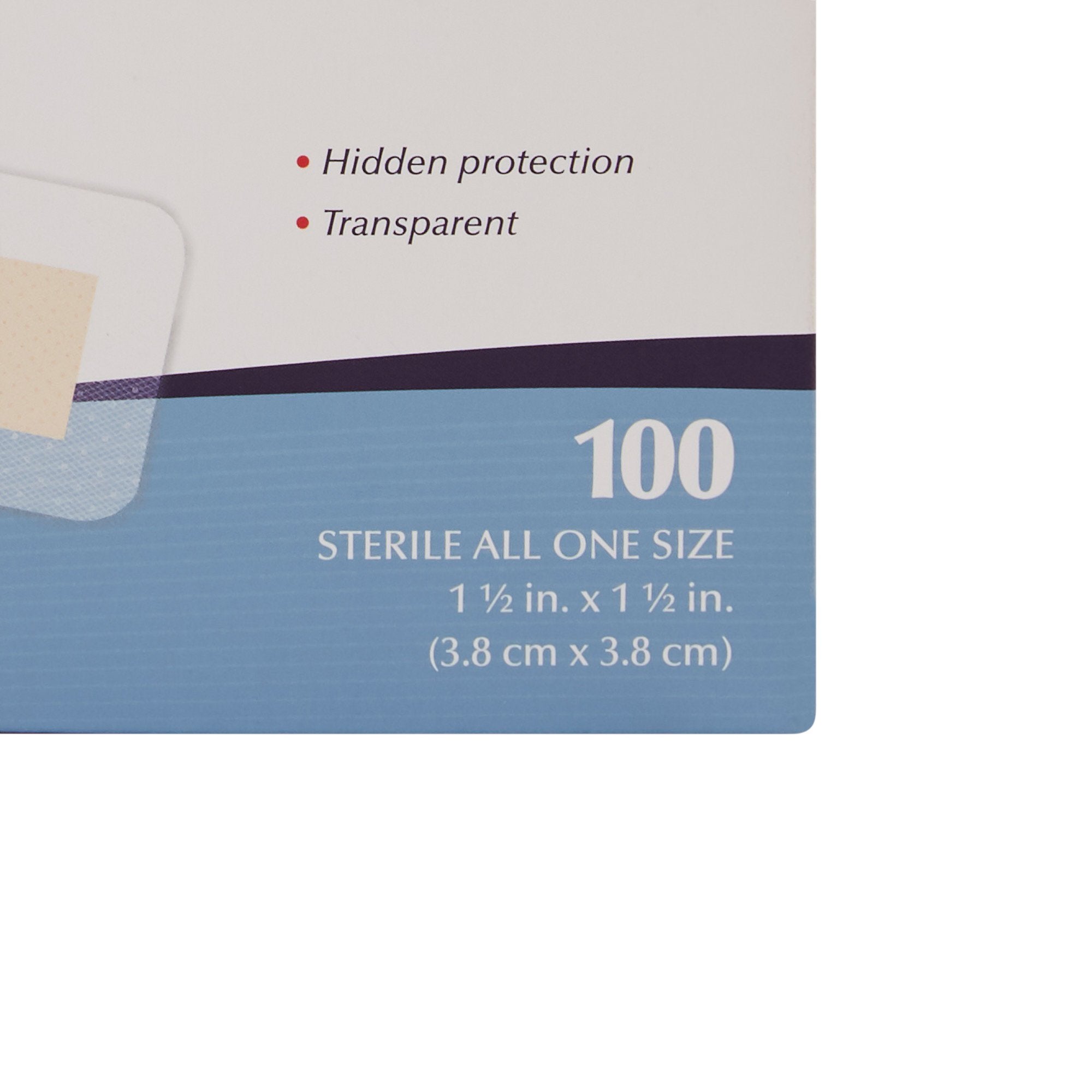 Adhesive Spot Bandage American White Cross® First Aid Plastic Sheer 1-1/2 X 1-1/2 Inch Sterile - image 2