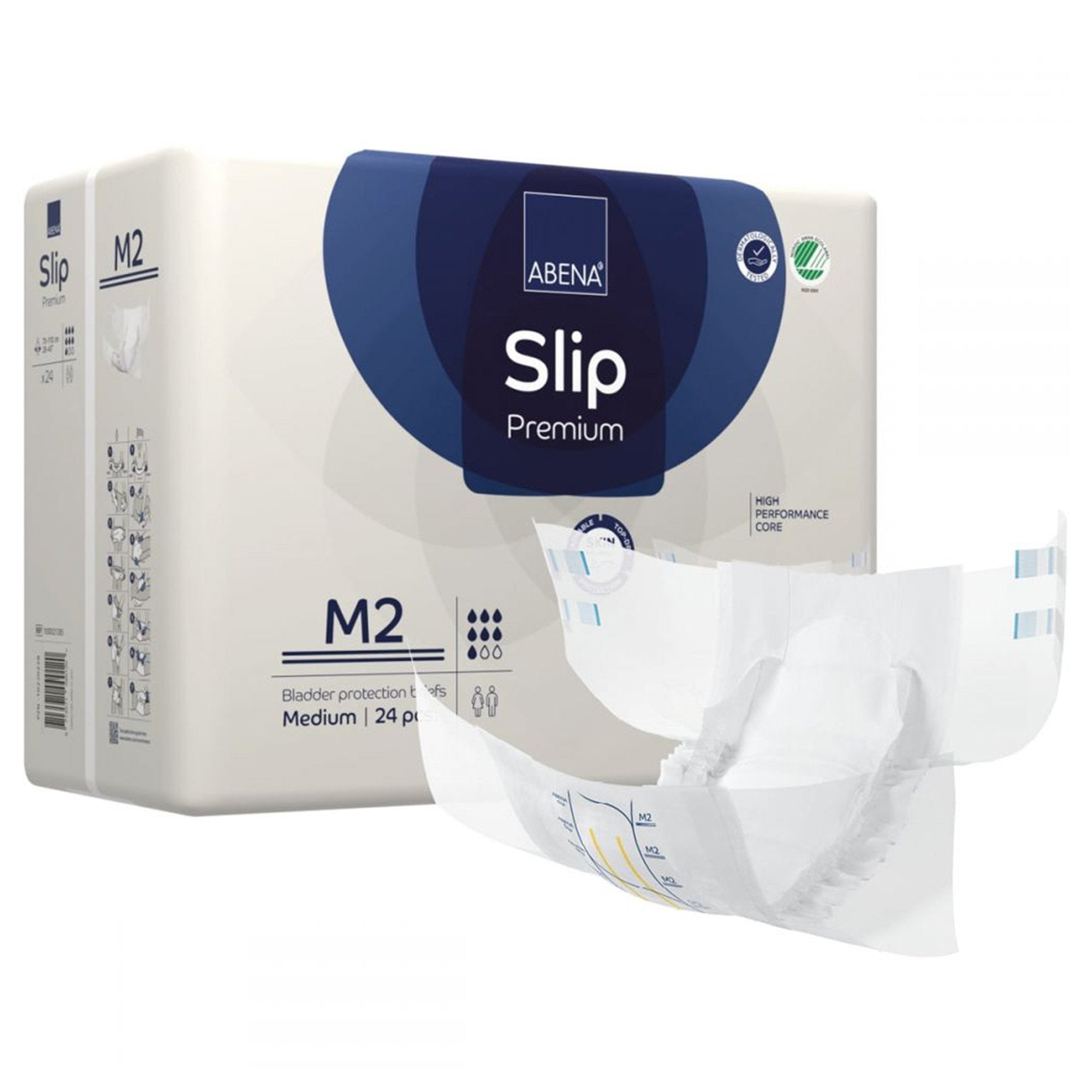 Incontinence Brief Abena® Slip Premium M2 Adult Medium Unisex Disposable Heavy Absorbency