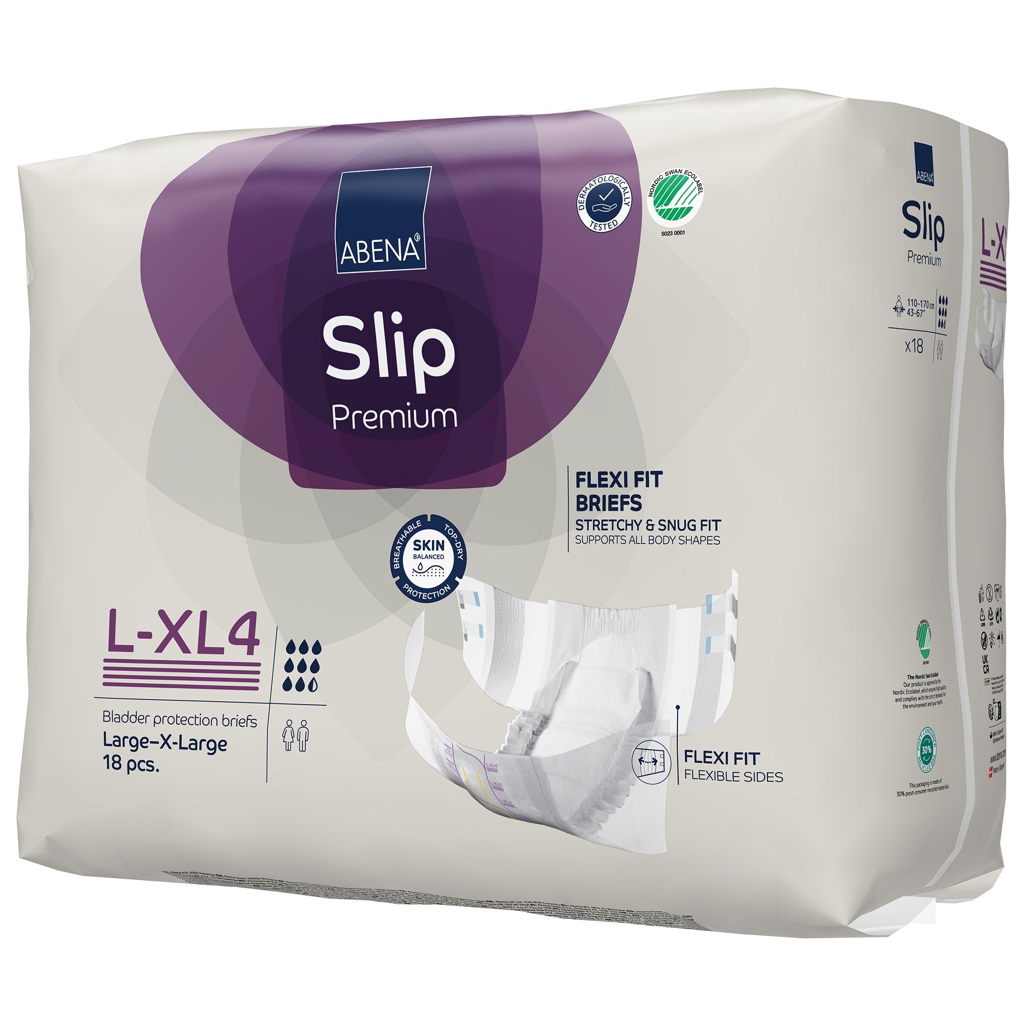 Incontinence Brief Abena Slip Flexi Fit Adult Large / X-Large Unisex Disposable Heavy Absorbency - image 4