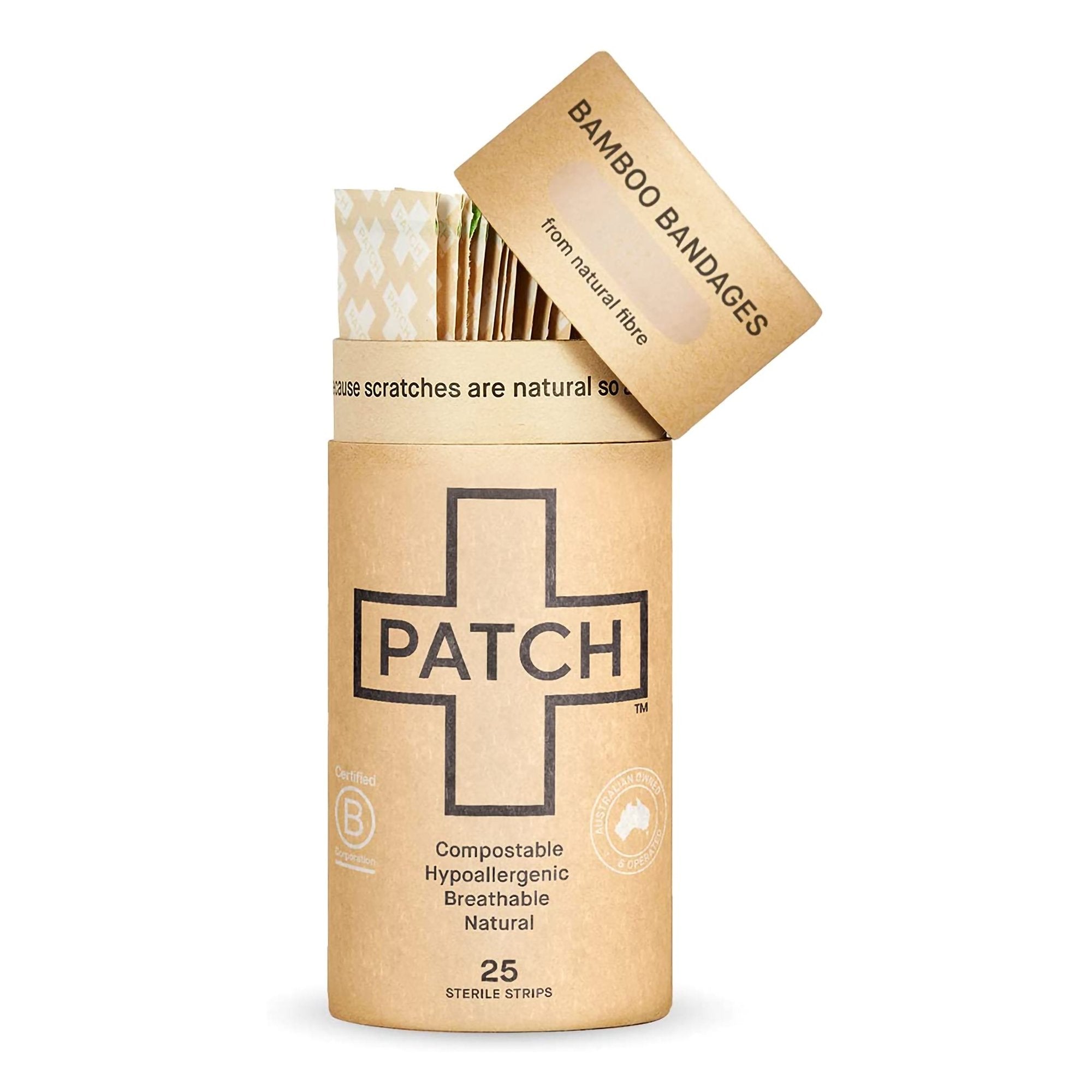 Adhesive Strip Patch™ Bamboo Tan 3/4 X 3 Inch Sterile