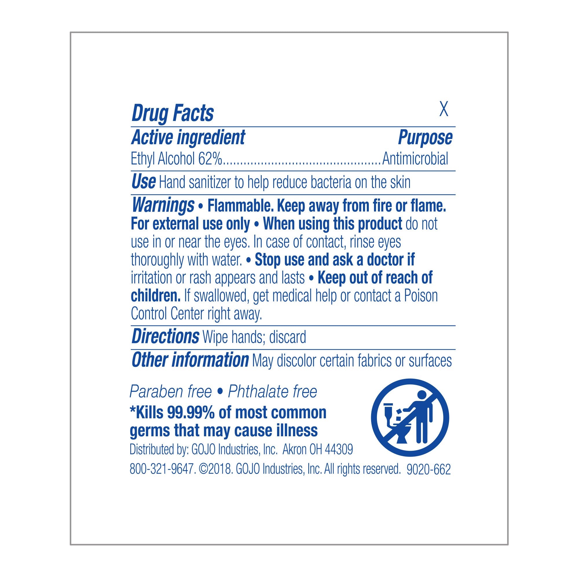 Hand Sanitizing Wipe Purell® 100 Count Ethyl Alcohol Wipe Individual Packet - image 3