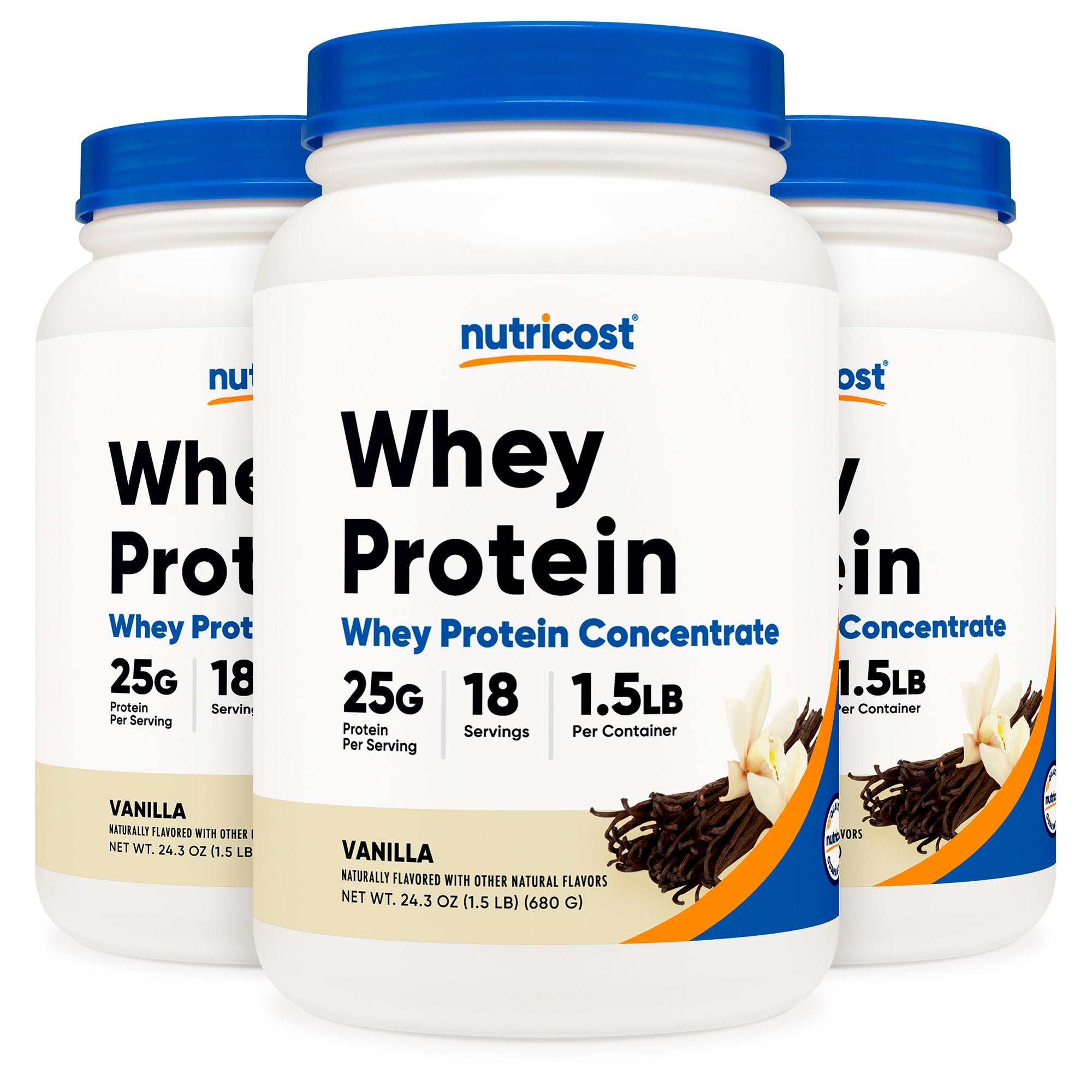 Oral Supplement Nutricost Whey Protein Concentrate Vanilla Flavor Powder 1-1/2 lbs. Canister - image 4