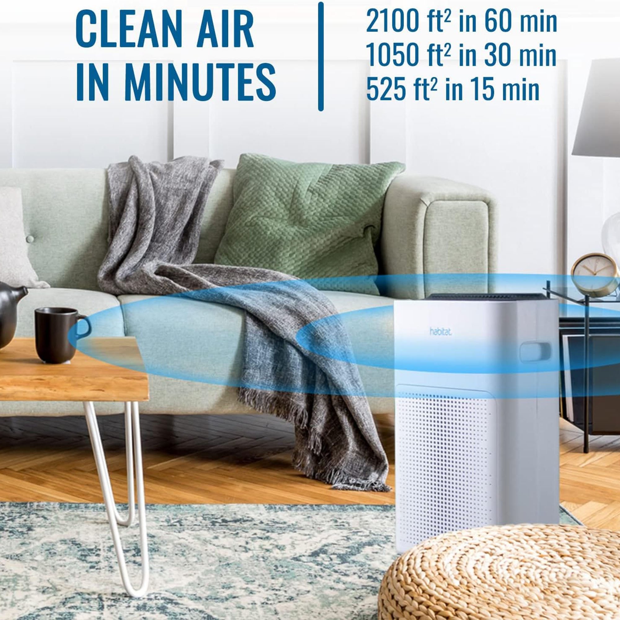 Air Purifier Habitat® 280A 7 X 13 X 20 Inch AC Power HEPA 13 filter captures up to 99.97% of airborne particles 3 Speed - image 5