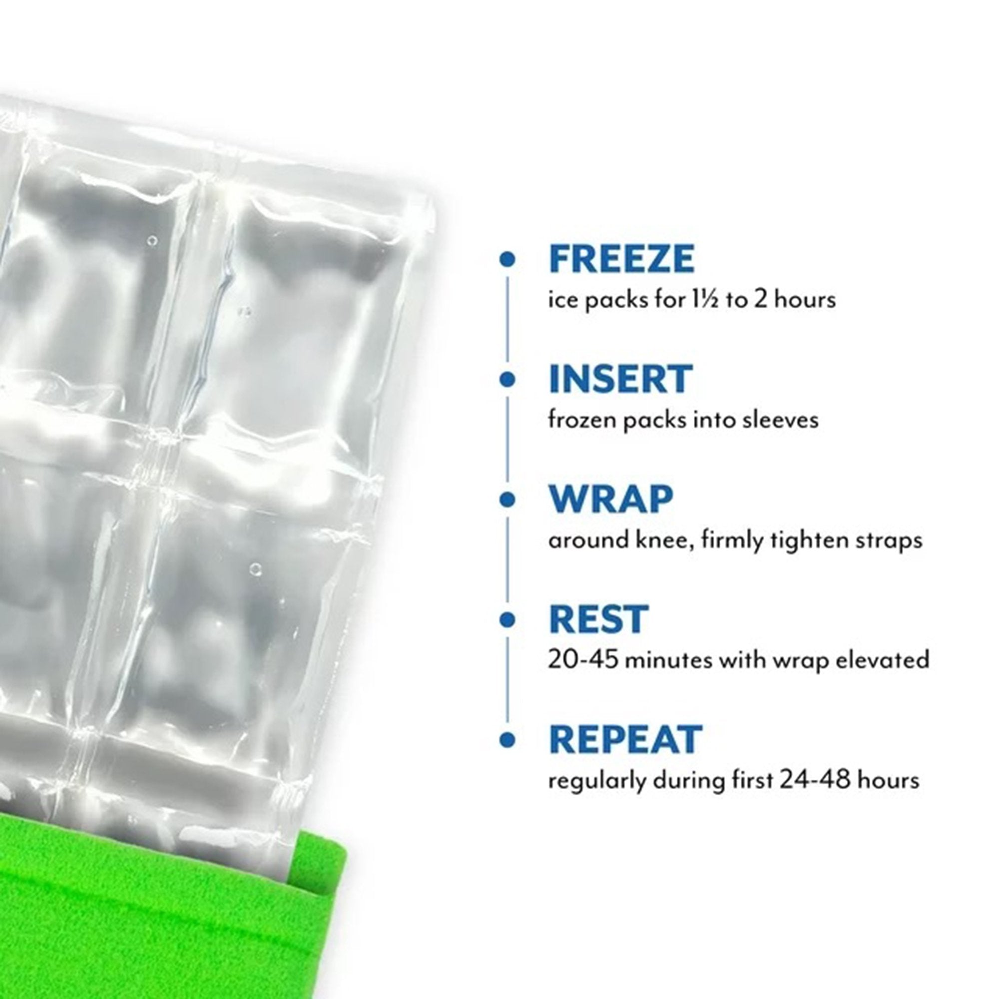 Cold Pack with Wrap Polar Ice® Knee Standard 13 X 16 Inch Nylon / Polyester / Water Reusable - image 5