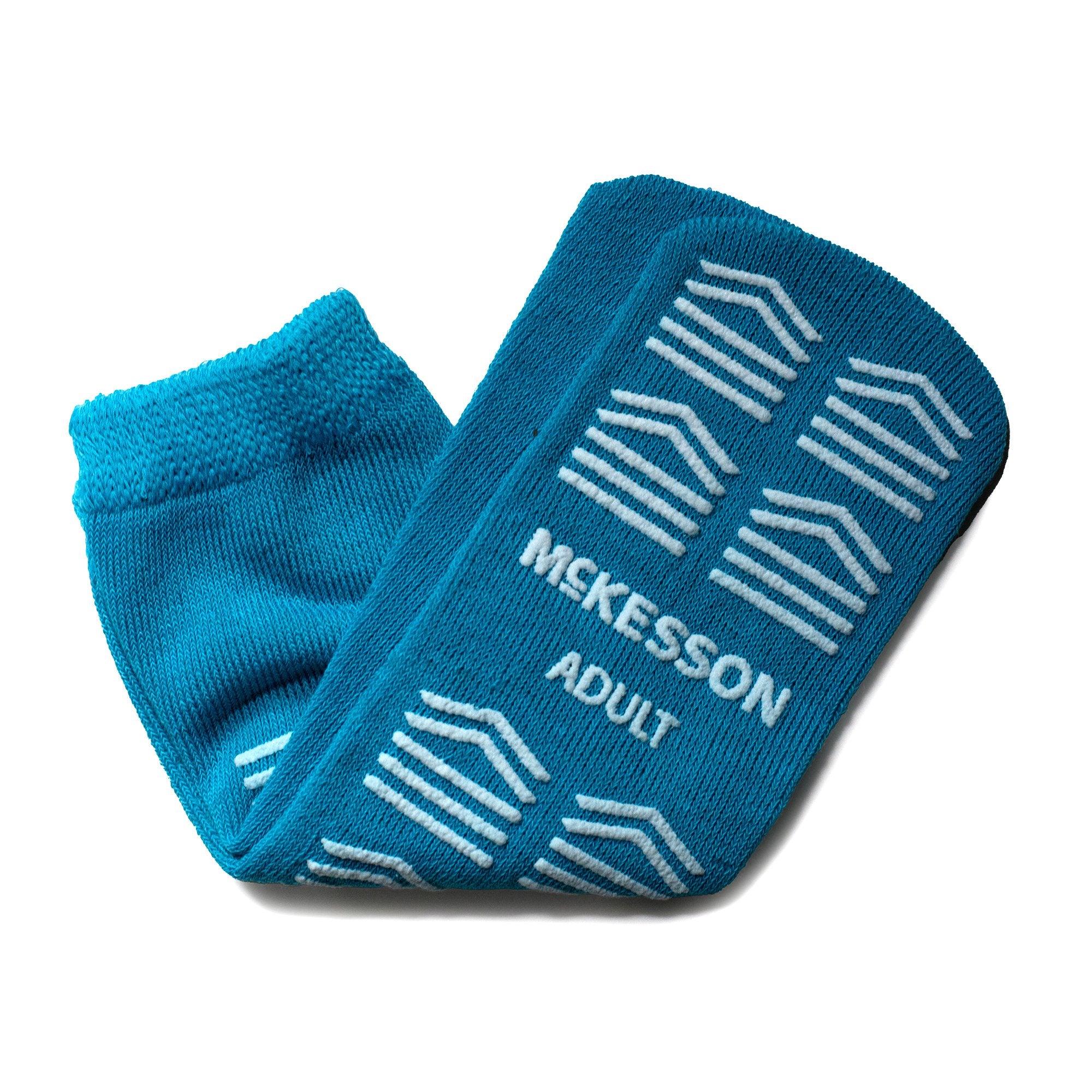 Slipper Socks McKesson Unisex Adult Large Single Tread Single Patient Use Teal