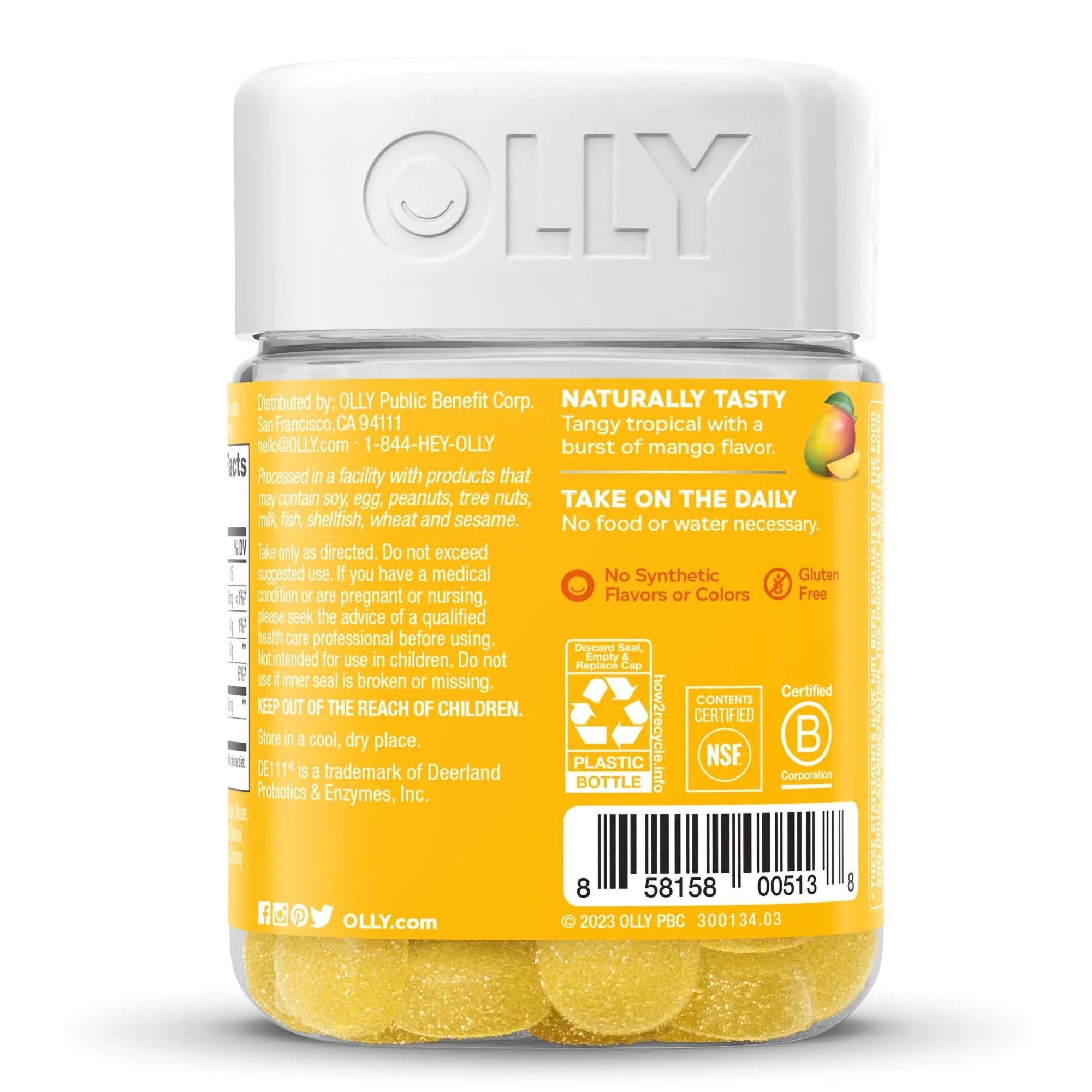 Probiotic Dietary Supplement OLLY® 50 per Bottle Gummy - image 4