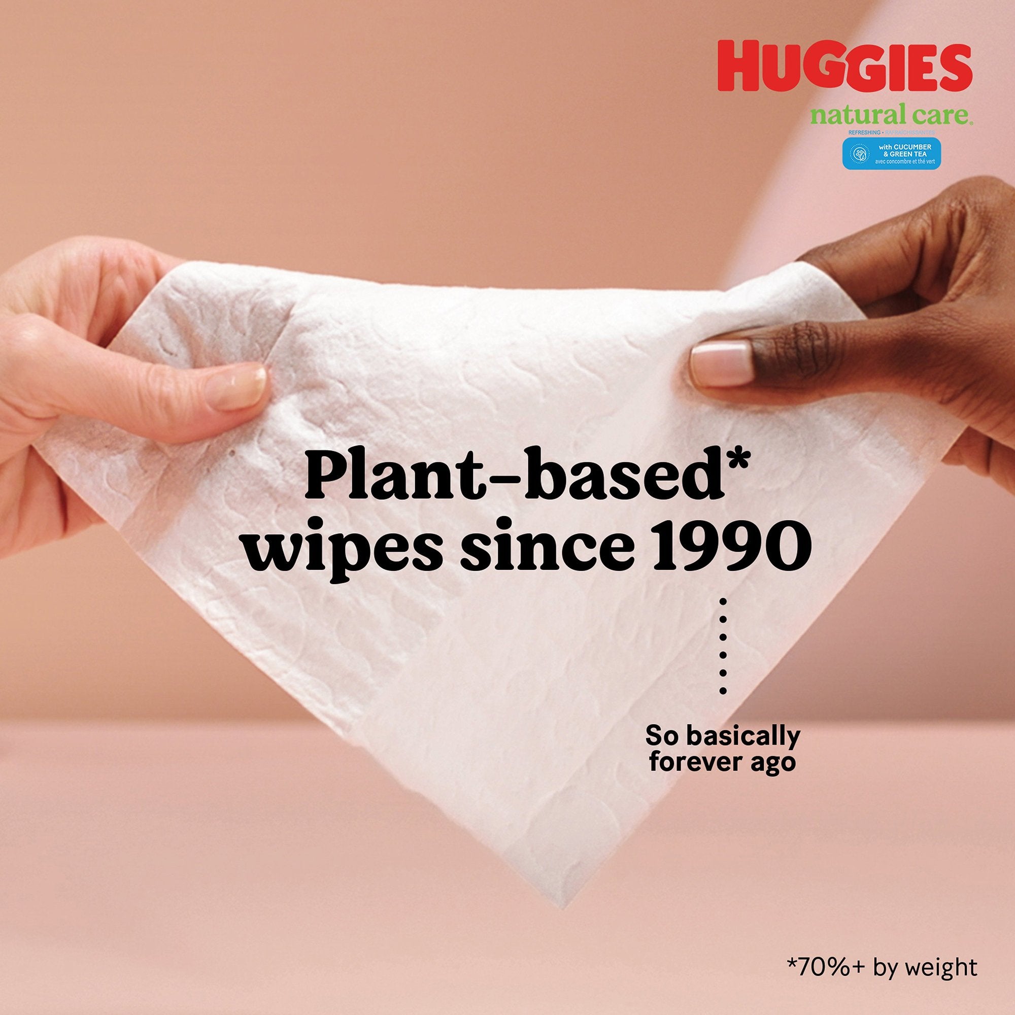 Baby Wipe Huggies® Natural Care™ Refreshing Soft Pack Cucumber / Green Tea Scent 560 Count - image 3