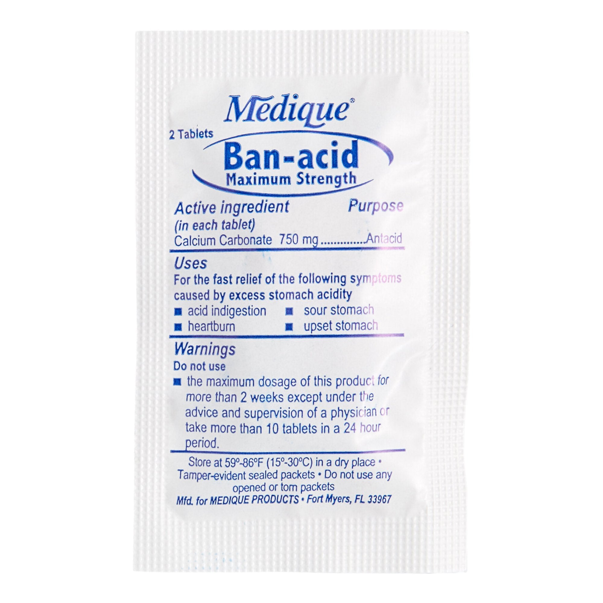 Antacid Ban-Acid® 750 mg Strength Chewable Tablet 150 per Box - image 3